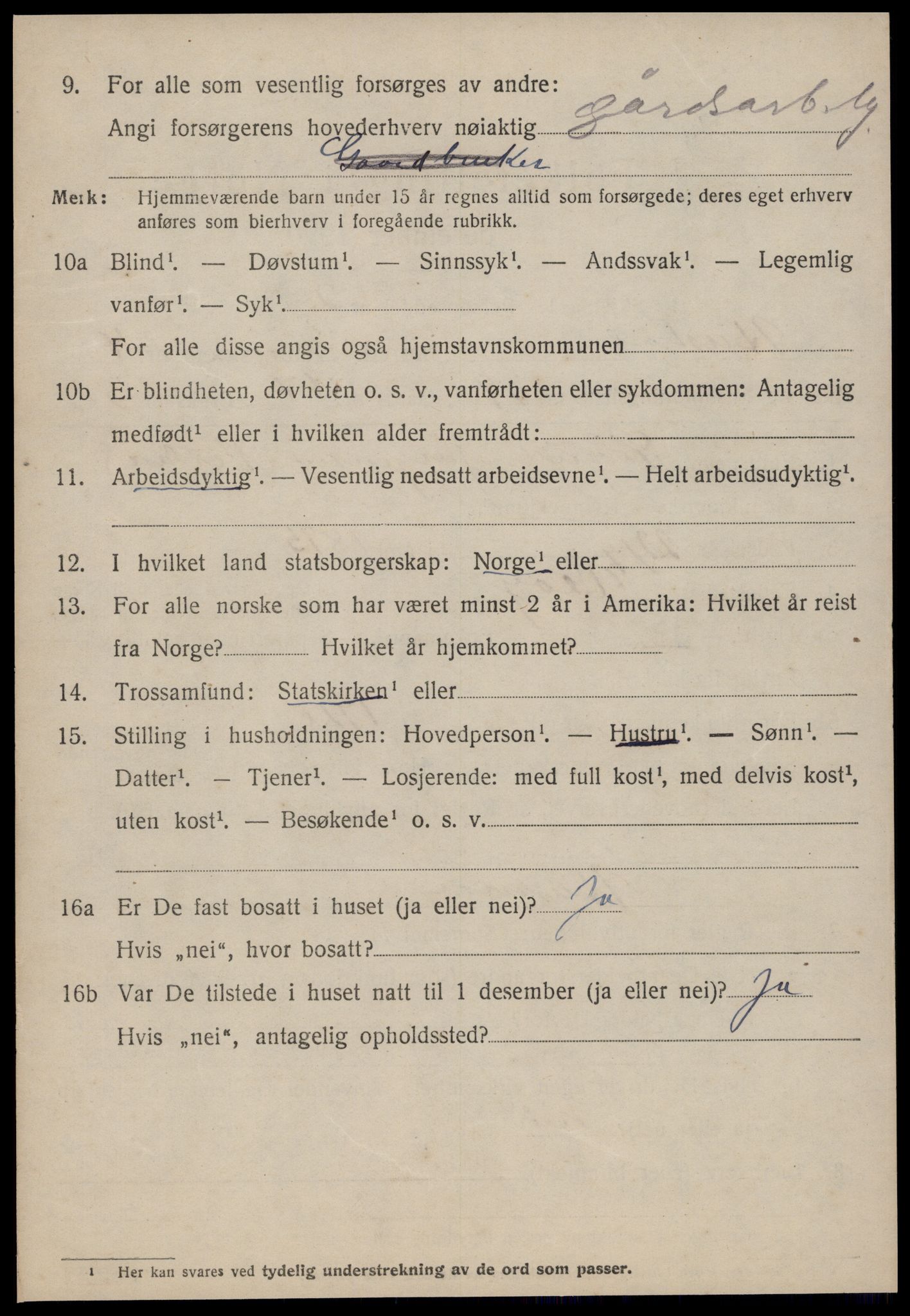 SAT, 1920 census for Hustad, 1920, p. 3586