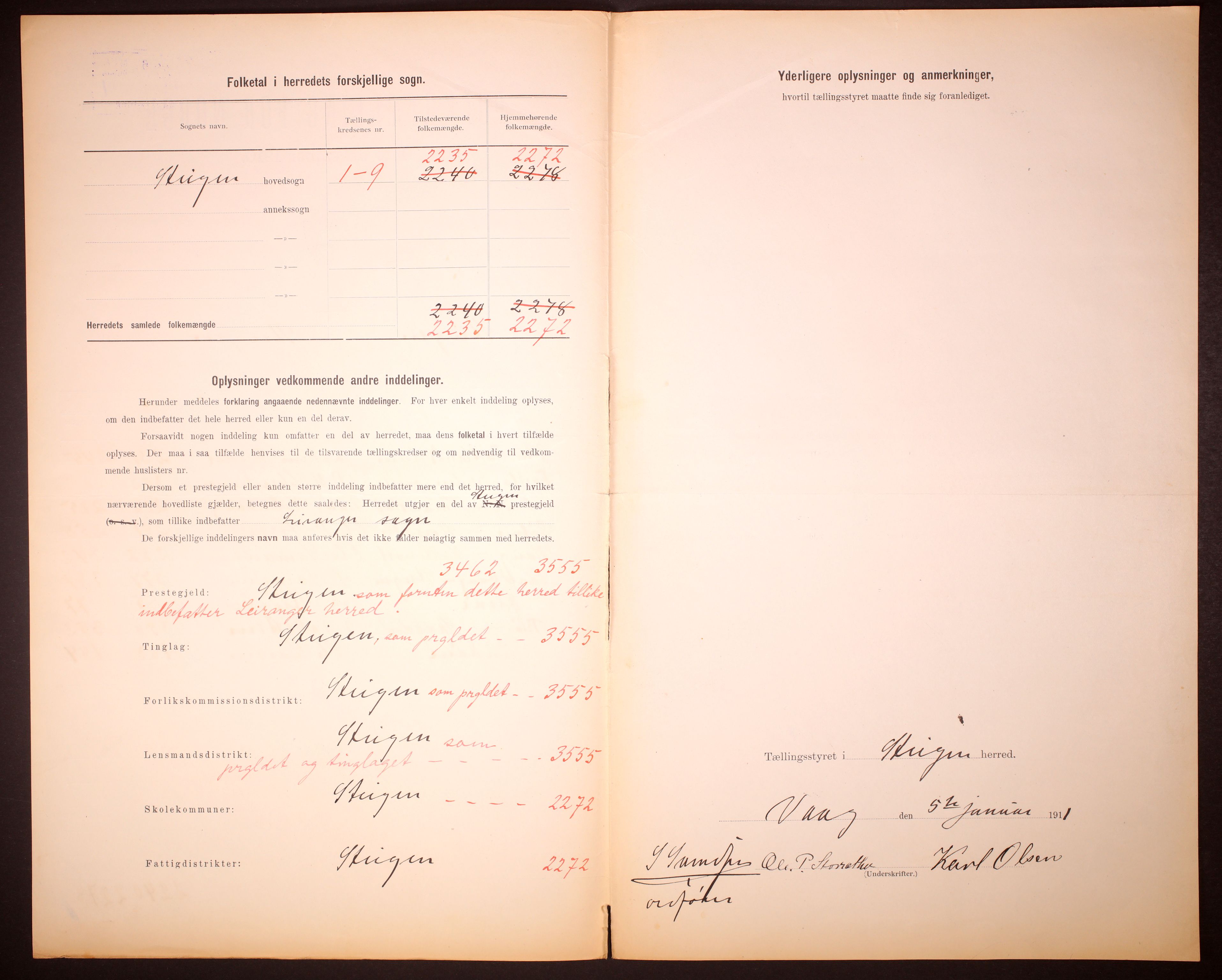 RA, 1910 census for Steigen, 1910, p. 3