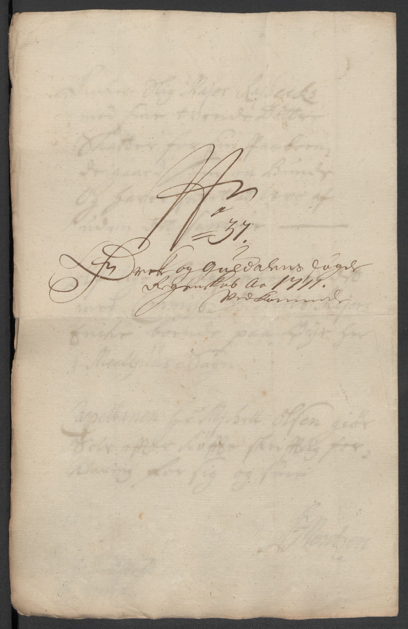 Rentekammeret inntil 1814, Reviderte regnskaper, Fogderegnskap, AV/RA-EA-4092/R60/L3961: Fogderegnskap Orkdal og Gauldal, 1711, p. 192