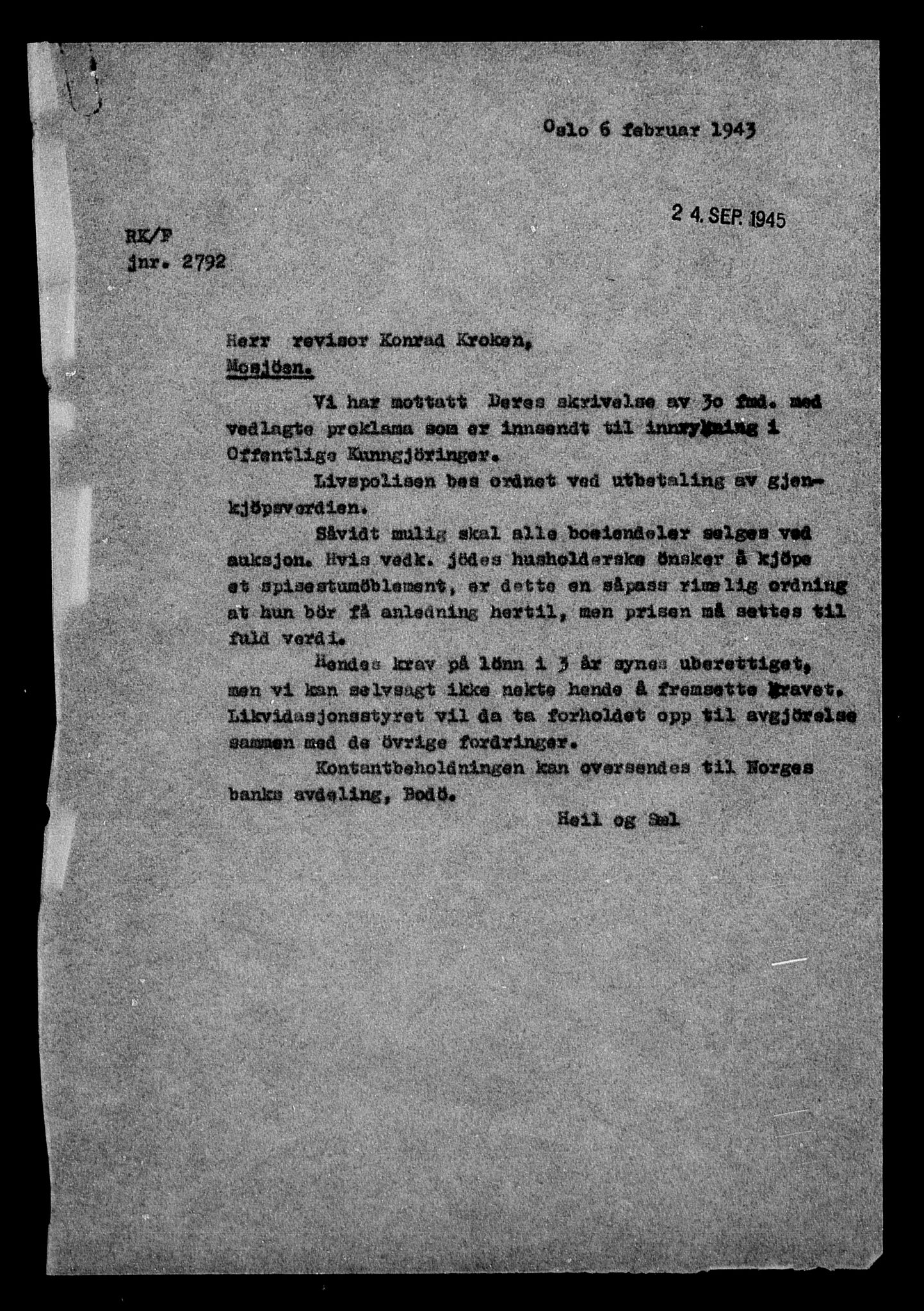 Justisdepartementet, Tilbakeføringskontoret for inndratte formuer, AV/RA-S-1564/H/Hc/Hcb/L0912: --, 1945-1947, p. 33
