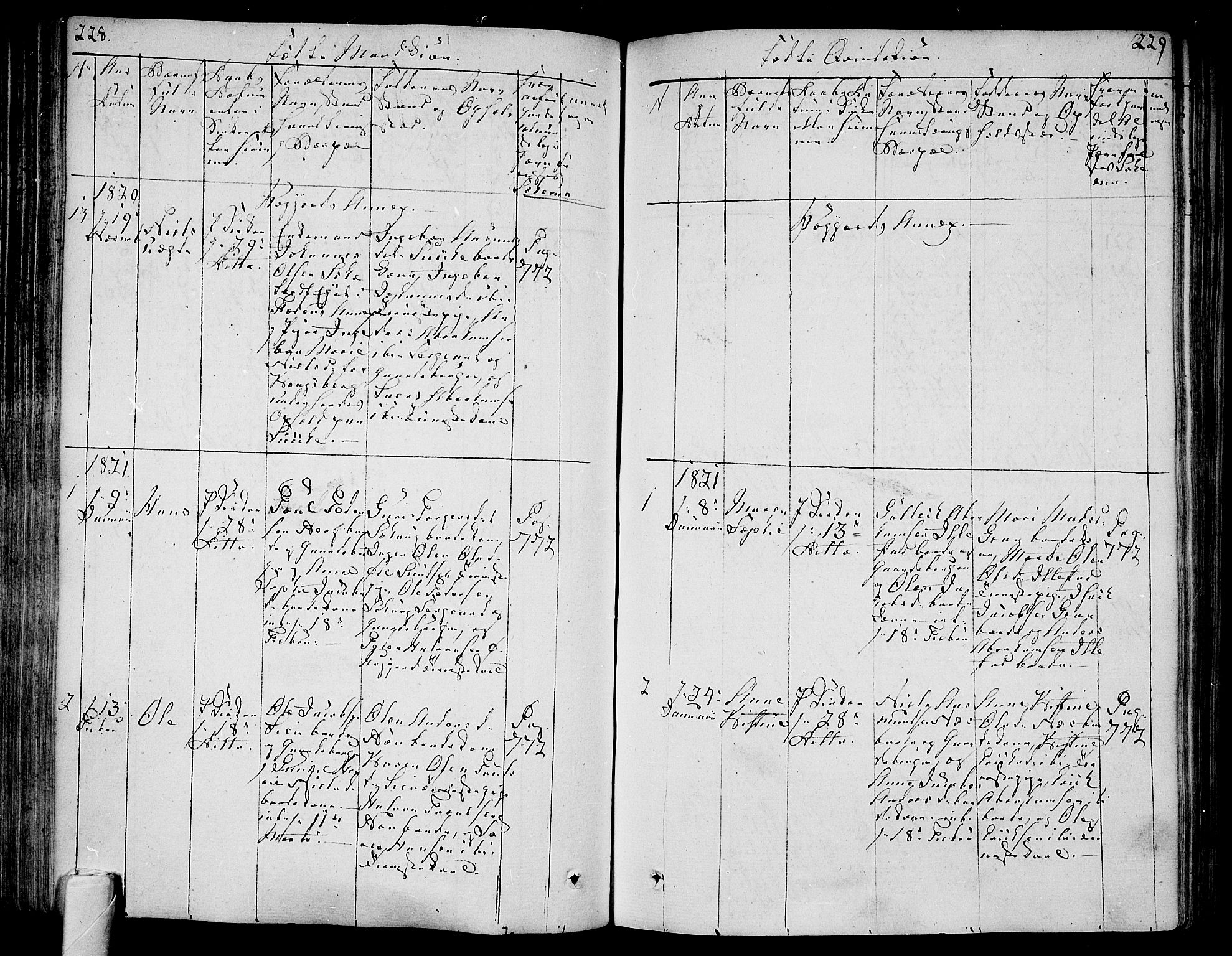 Andebu kirkebøker, SAKO/A-336/F/Fa/L0003: Parish register (official) no. 3 /2, 1815-1828, p. 228-229