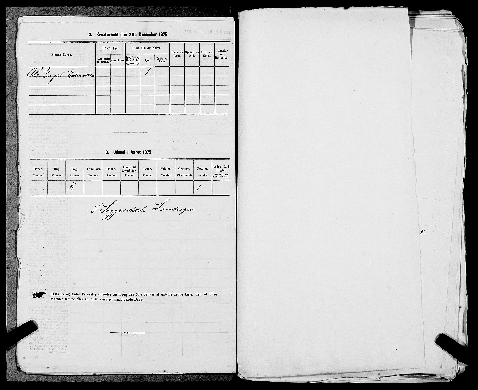 SAST, 1875 census for 1107B Sokndal/Sokndal, 1875, p. 127