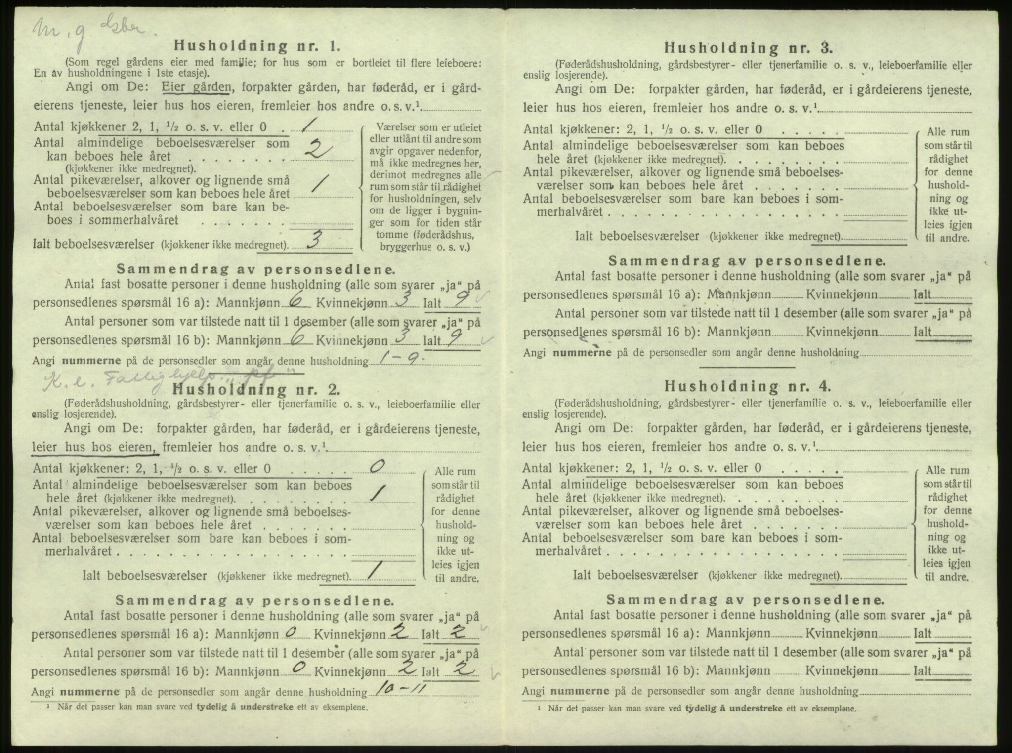 SAB, 1920 census for Hyllestad, 1920, p. 124