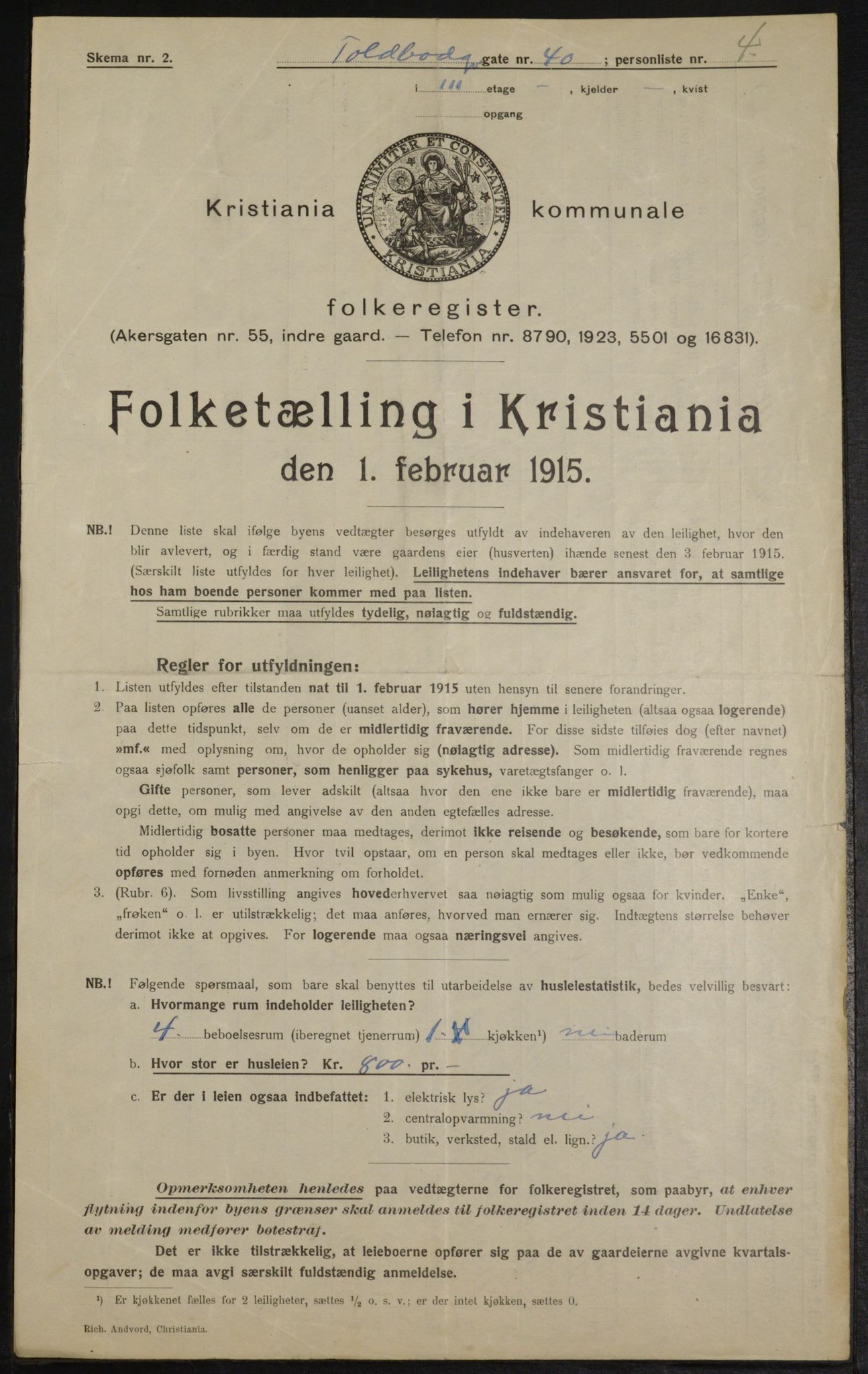 OBA, Municipal Census 1915 for Kristiania, 1915, p. 113776