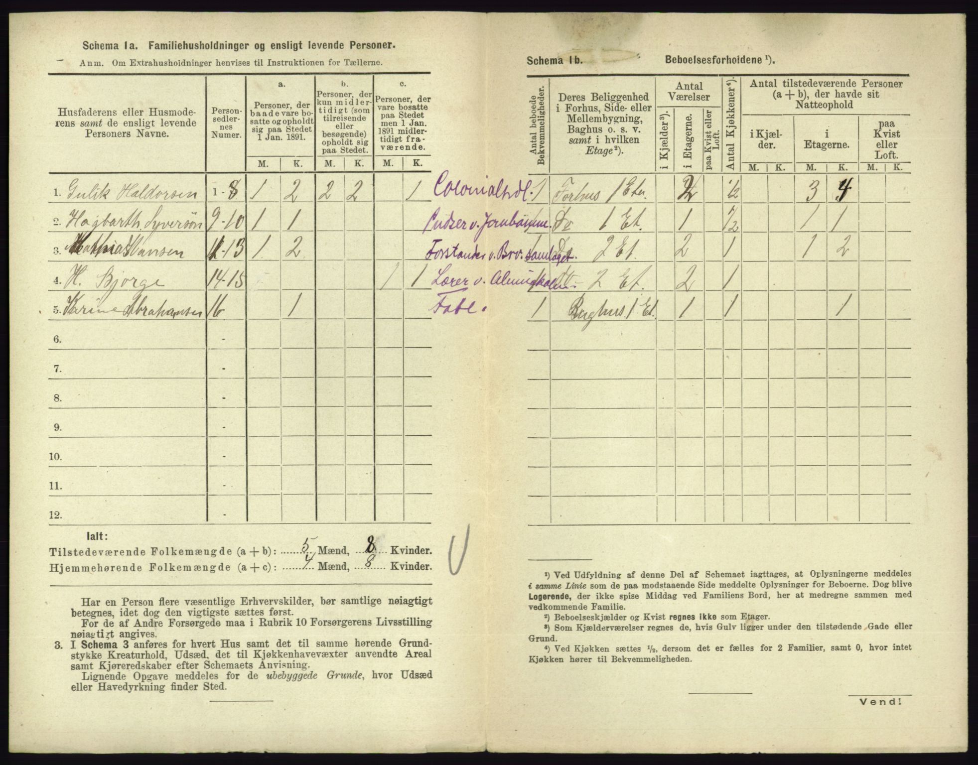 RA, 1891 census for 0705 Tønsberg, 1891, p. 707