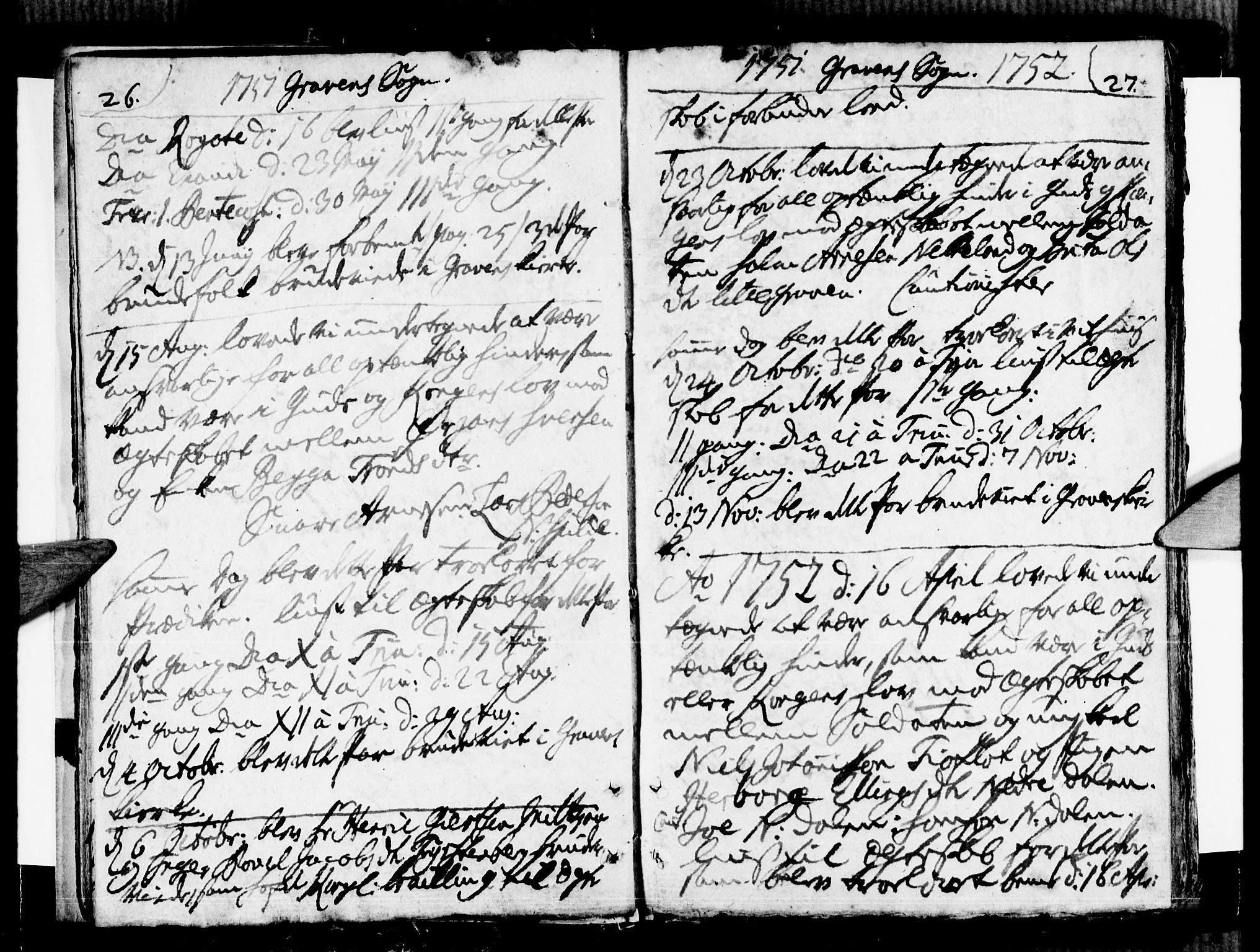 Ulvik sokneprestembete, SAB/A-78801/H/Haa: Parish register (official) no. A 9, 1743-1792, p. 26-27