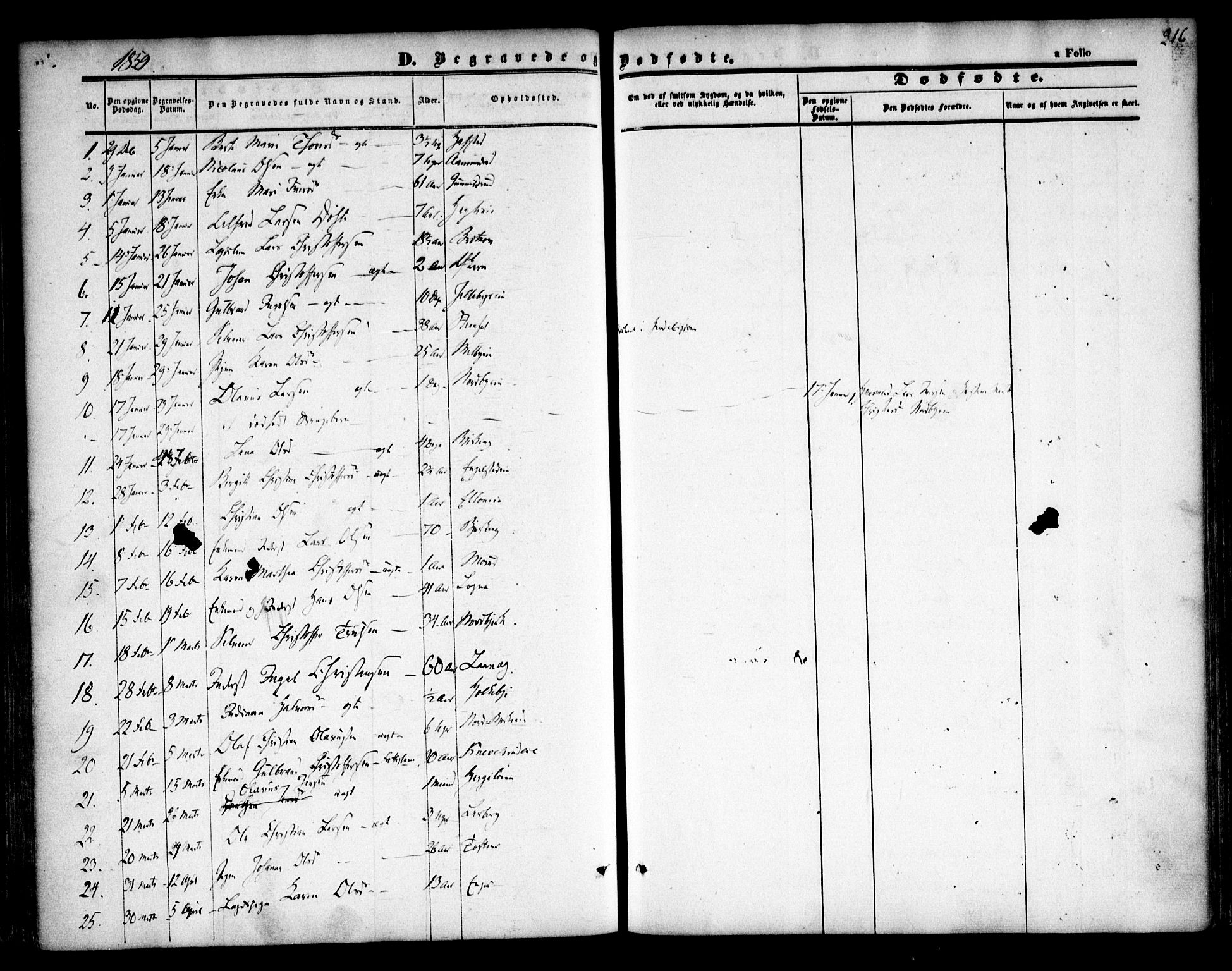 Nannestad prestekontor Kirkebøker, SAO/A-10414a/F/Fa/L0011: Parish register (official) no. I 11, 1850-1859, p. 216