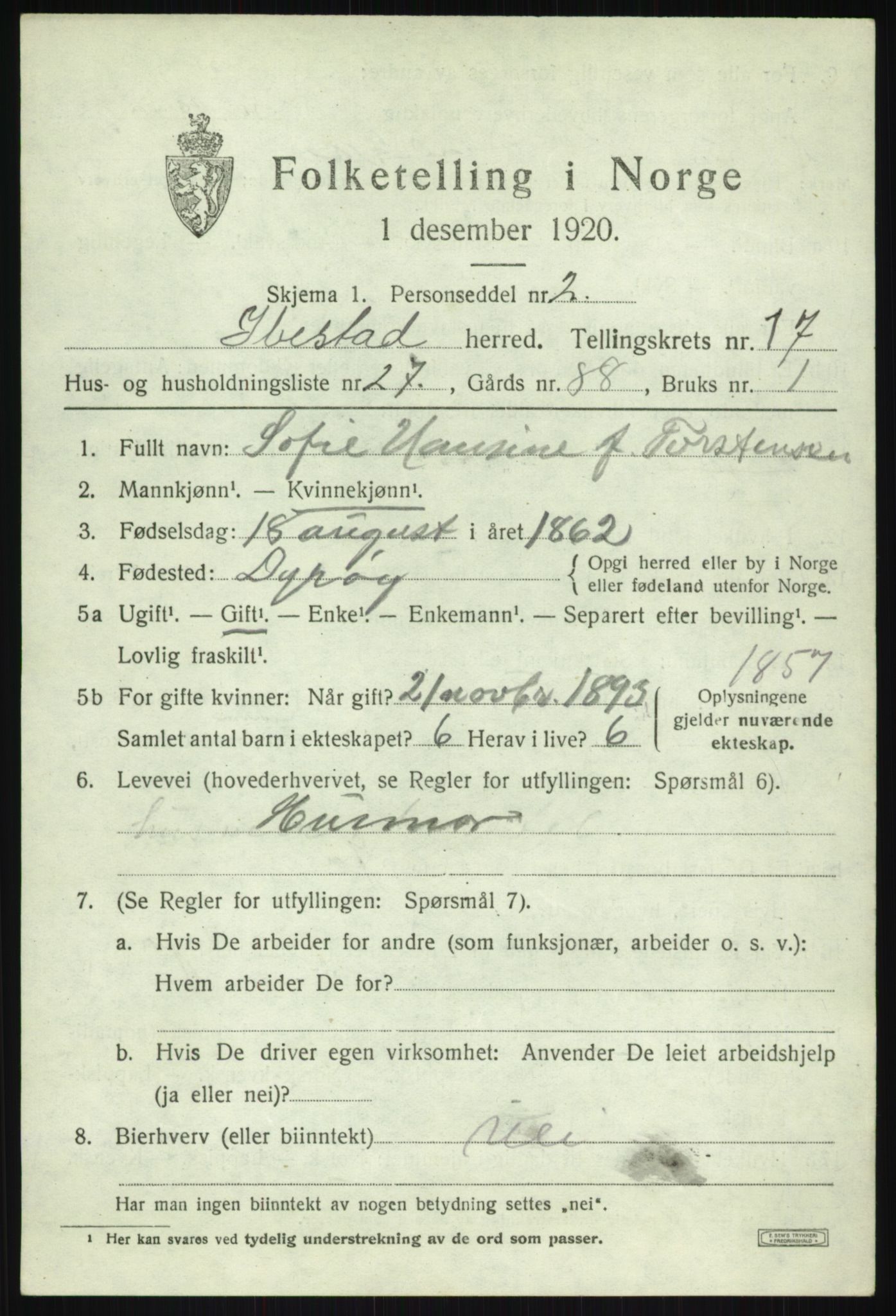SATØ, 1920 census for Ibestad, 1920, p. 9034