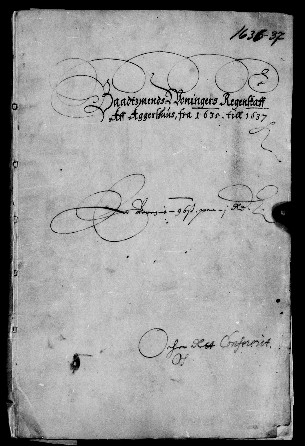 Rentekammeret inntil 1814, Reviderte regnskaper, Lensregnskaper, RA/EA-5023/R/Rb/Rba/L0132: Akershus len, 1635-1638