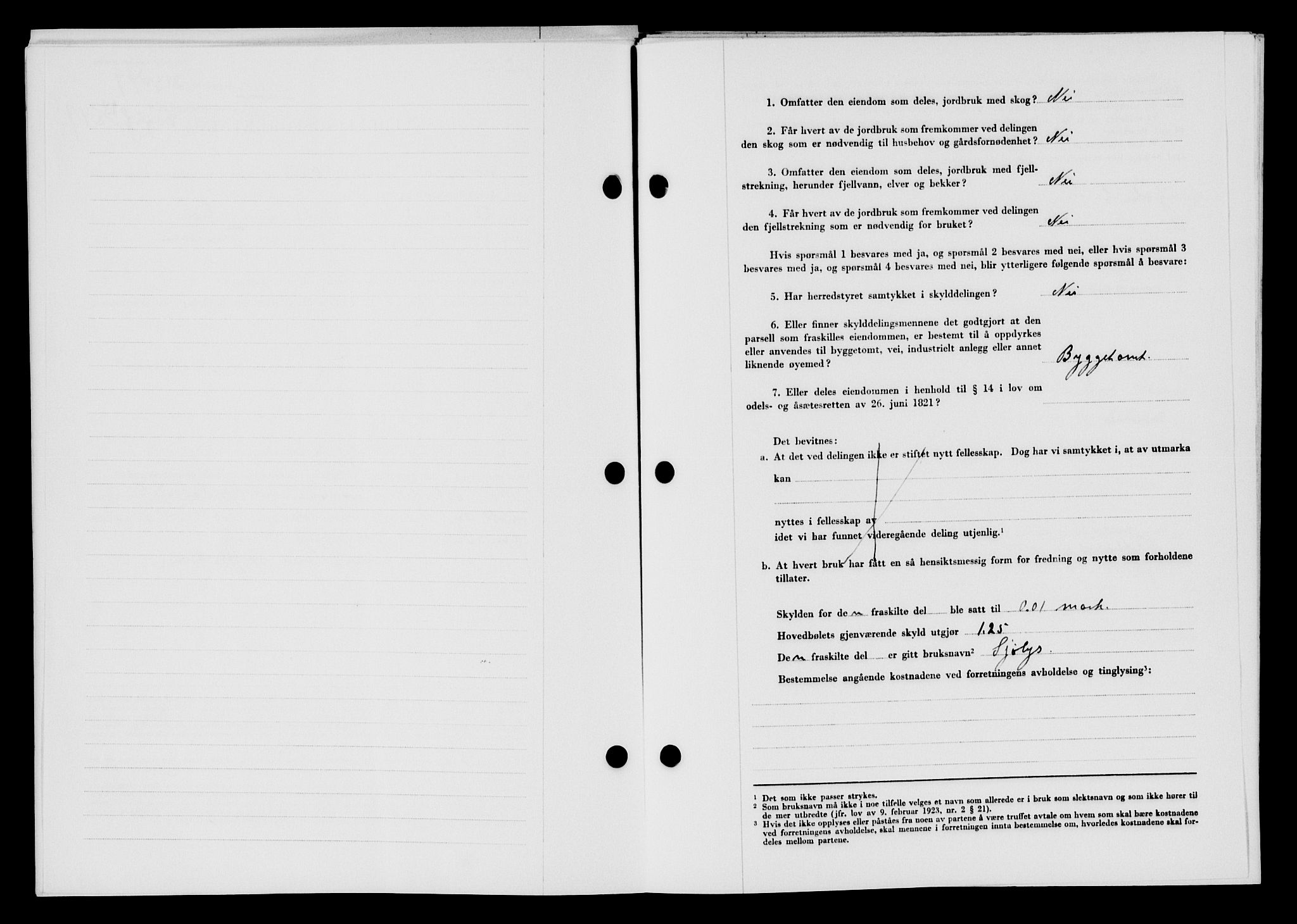 Lyngdal sorenskriveri, AV/SAK-1221-0004/G/Gb/L0663: Mortgage book no. A IX, 1948-1949, Diary no: : 263/1949