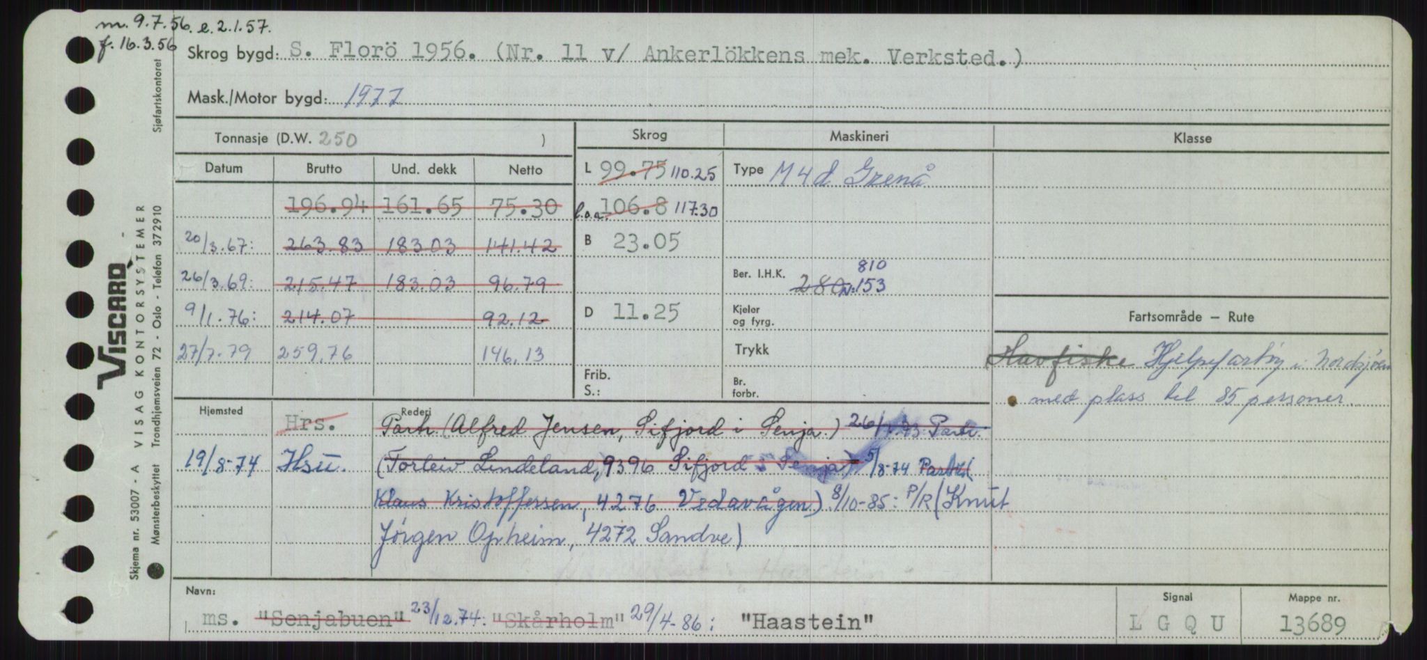 Sjøfartsdirektoratet med forløpere, Skipsmålingen, RA/S-1627/H/Ha/L0003/0001: Fartøy, Hilm-Mar / Fartøy, Hilm-Kol, p. 259