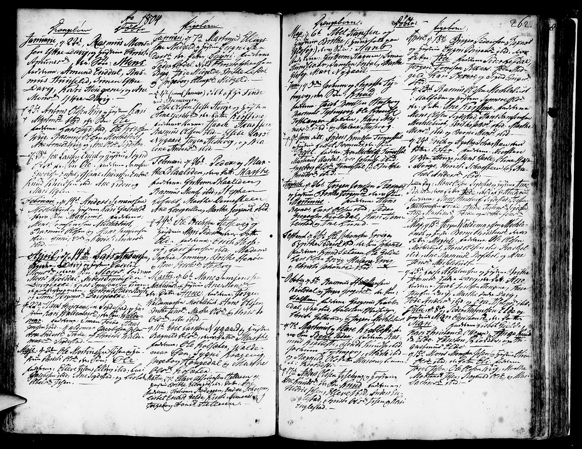 Davik sokneprestembete, AV/SAB-A-79701/H/Haa/Haaa/L0002: Parish register (official) no. A 2, 1742-1816, p. 262