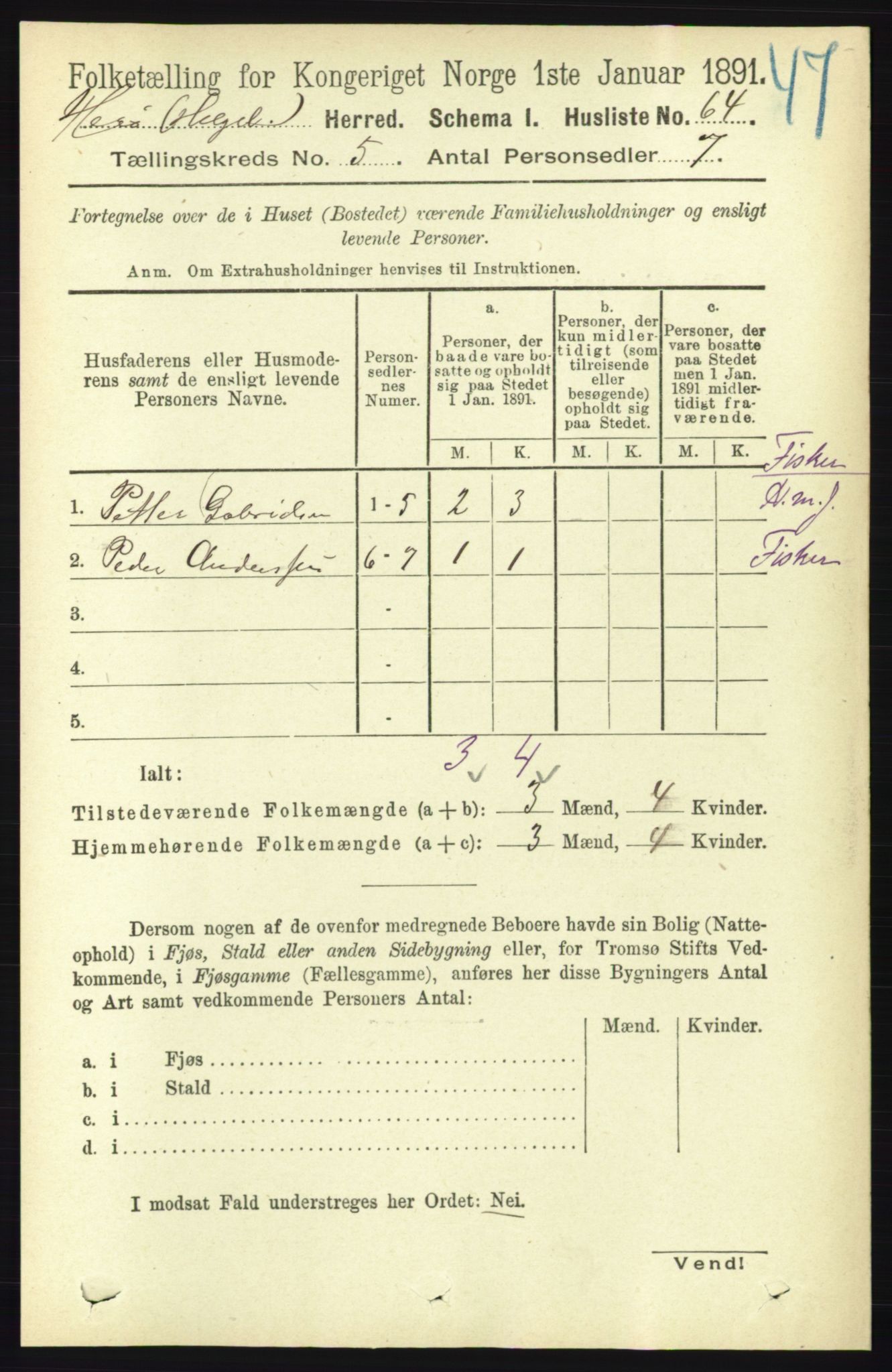 RA, 1891 census for 1818 Herøy, 1891, p. 1391