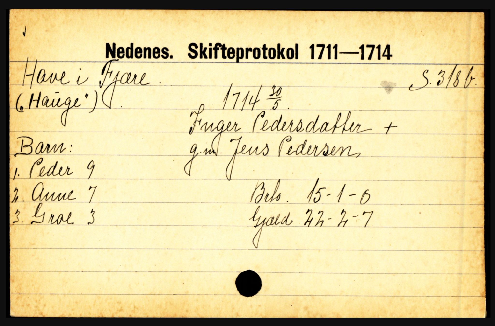 Nedenes sorenskriveri før 1824, AV/SAK-1221-0007/H, p. 11061