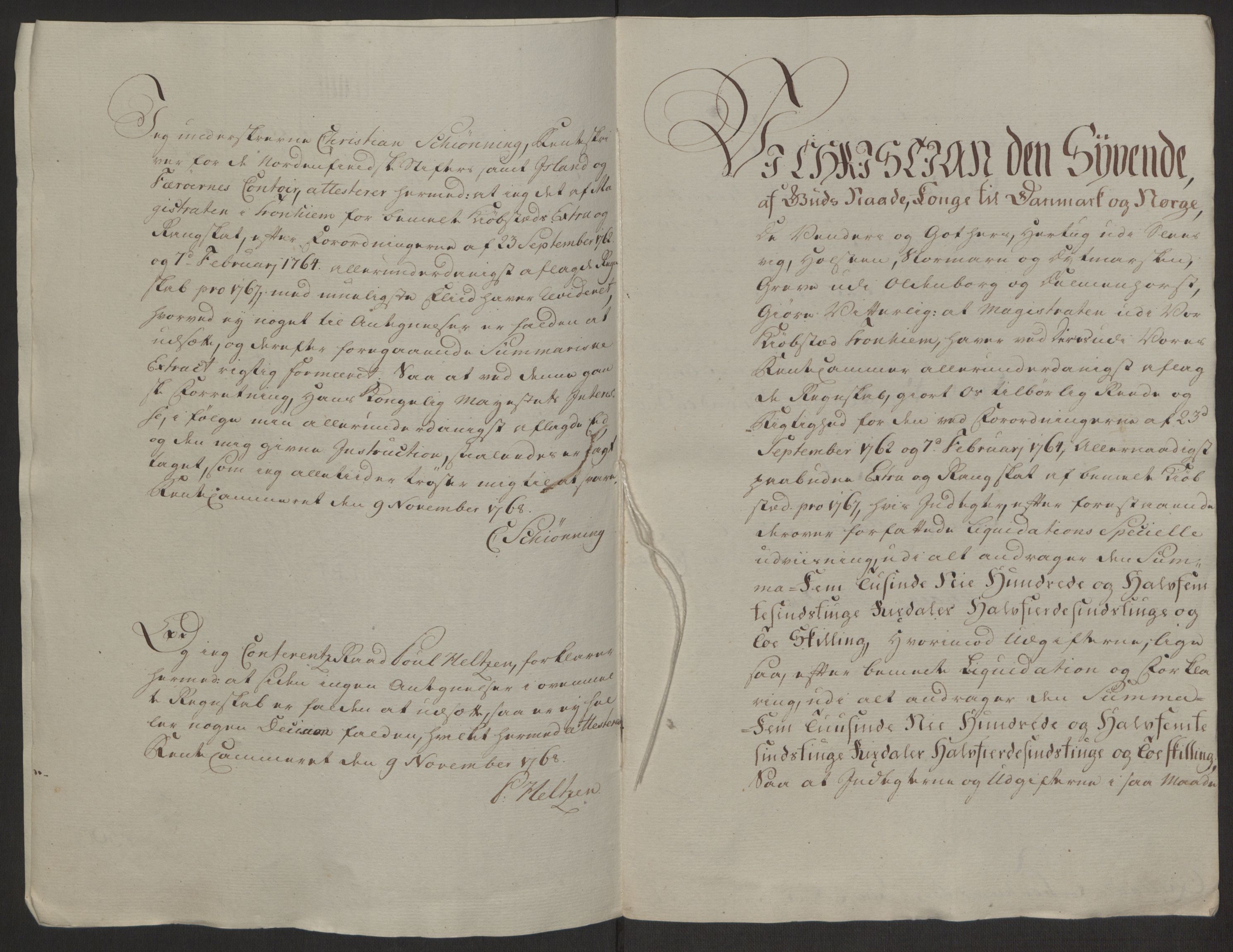 Rentekammeret inntil 1814, Reviderte regnskaper, Byregnskaper, AV/RA-EA-4066/R/Rs/L0516/0001: [S9] Kontribusjonsregnskap / Ekstraskatt, 1762-1767, p. 364