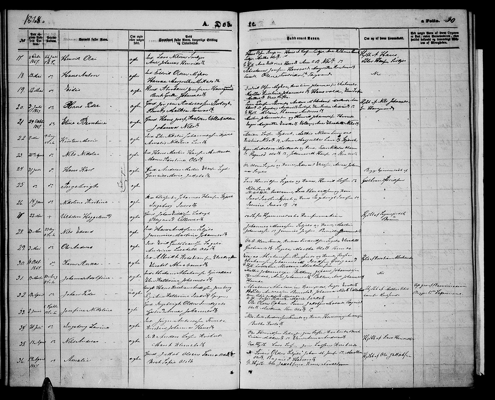 Balsfjord sokneprestembete, AV/SATØ-S-1303/G/Ga/L0006klokker: Parish register (copy) no. 6, 1863-1878, p. 30