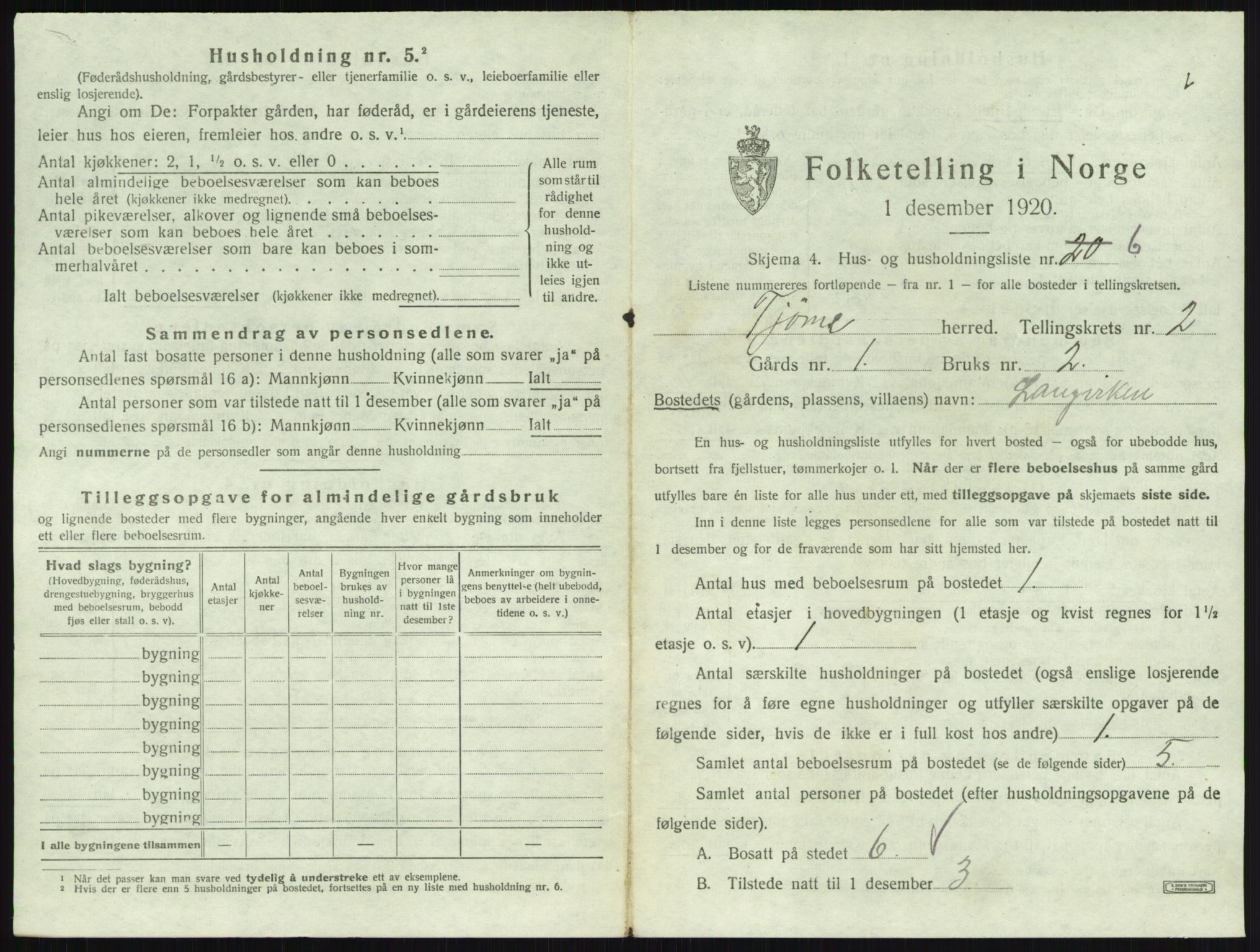 SAKO, 1920 census for Tjøme, 1920, p. 363