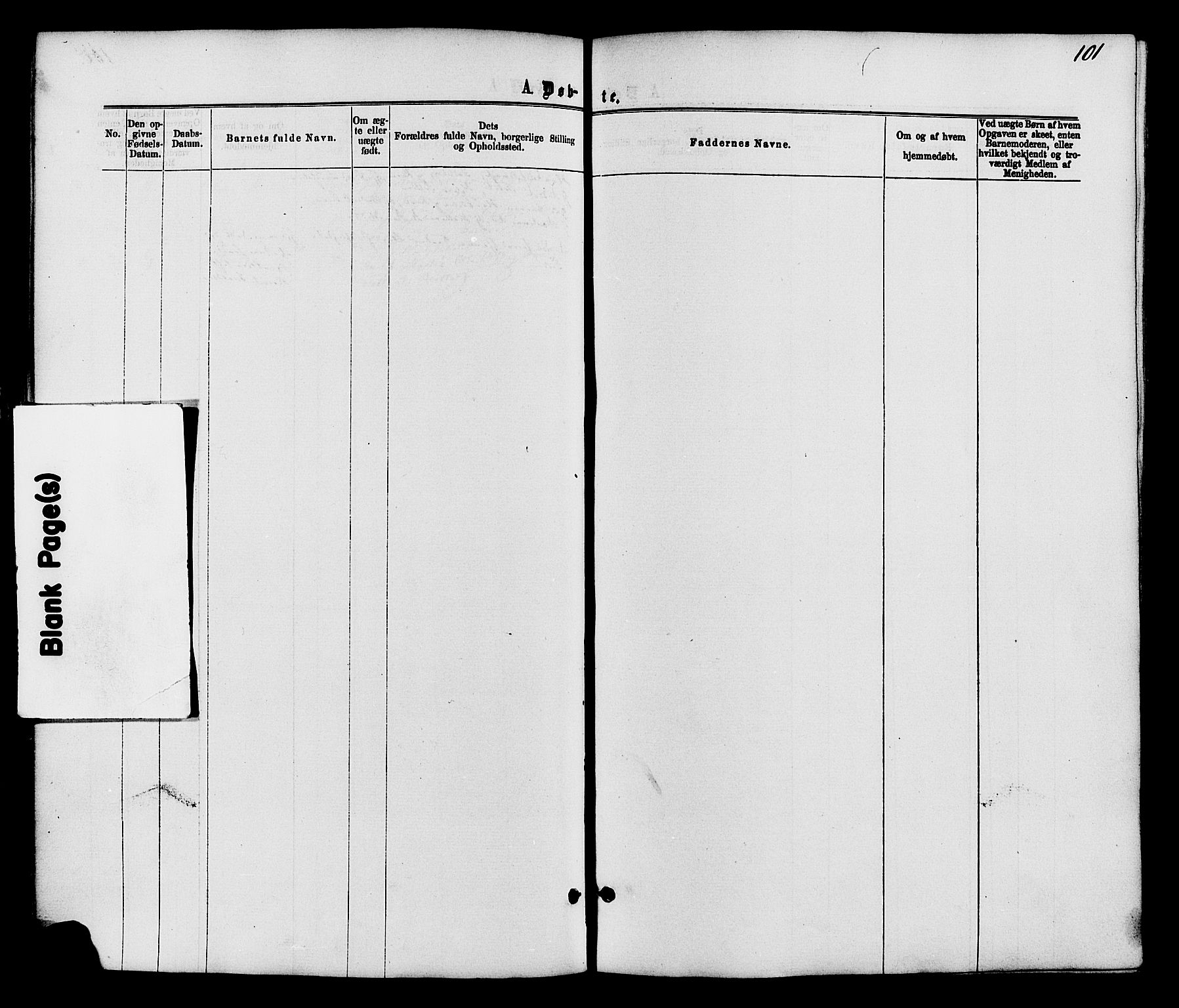 Nordre Land prestekontor, SAH/PREST-124/H/Ha/Haa/L0002: Parish register (official) no. 2, 1872-1881, p. 101