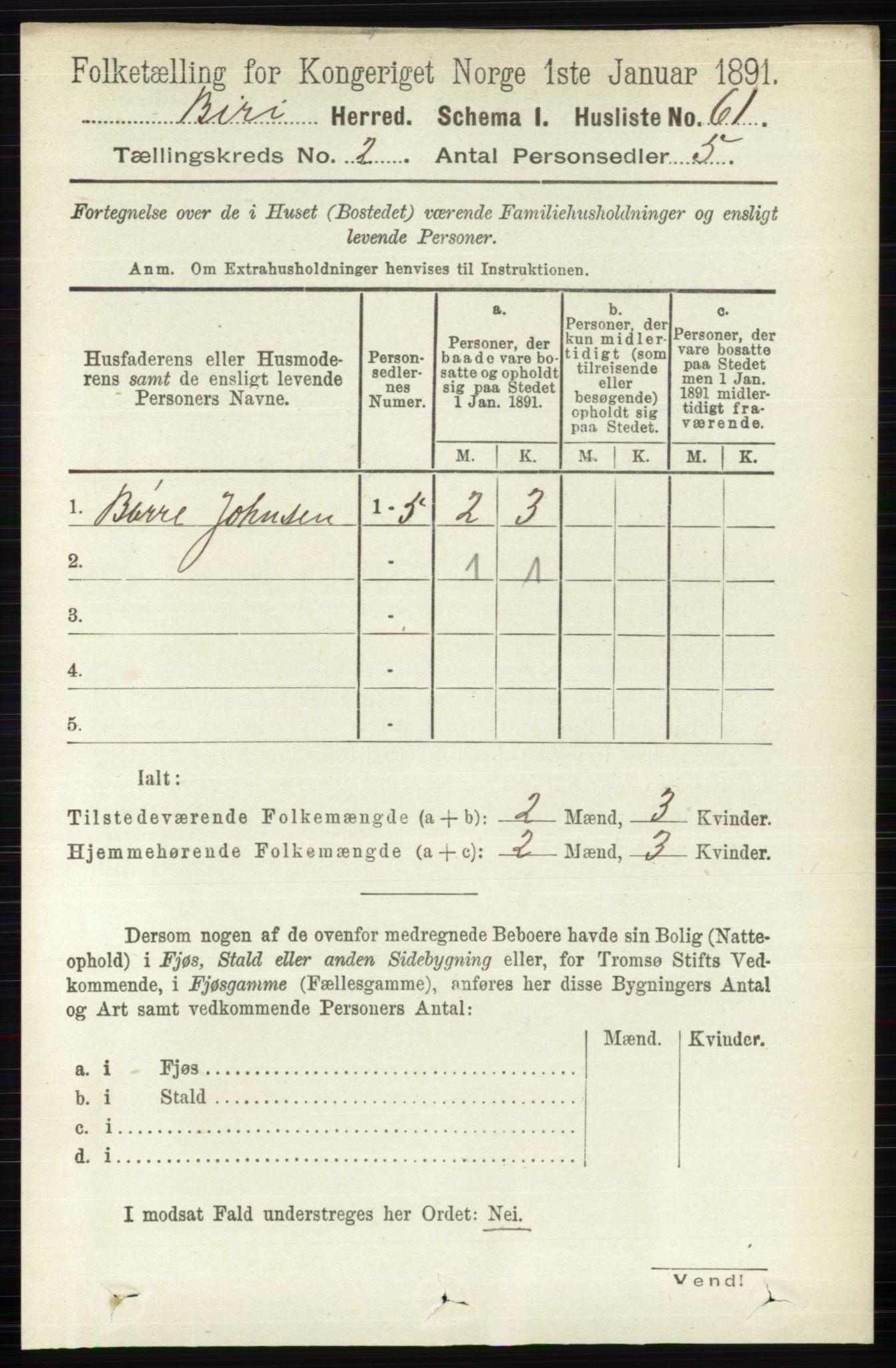 RA, 1891 census for 0525 Biri, 1891, p. 520