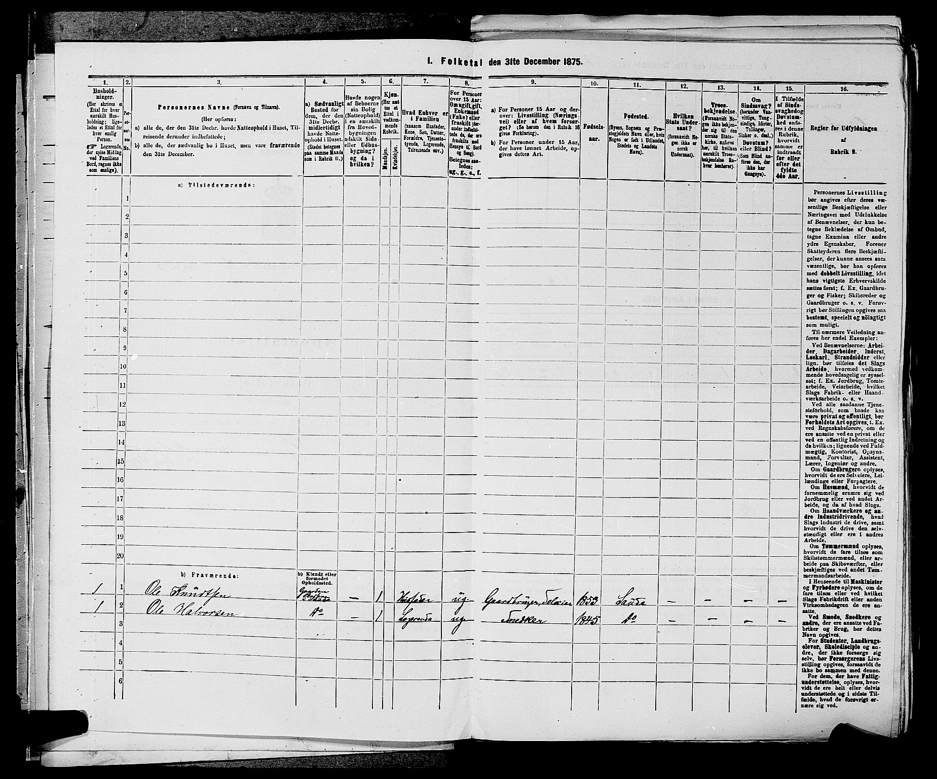 SAKO, 1875 census for 0822P Sauherad, 1875, p. 835