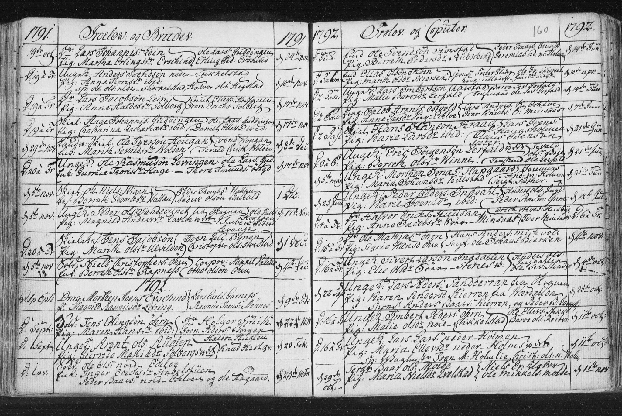 Ministerialprotokoller, klokkerbøker og fødselsregistre - Nord-Trøndelag, SAT/A-1458/723/L0232: Parish register (official) no. 723A03, 1781-1804, p. 160