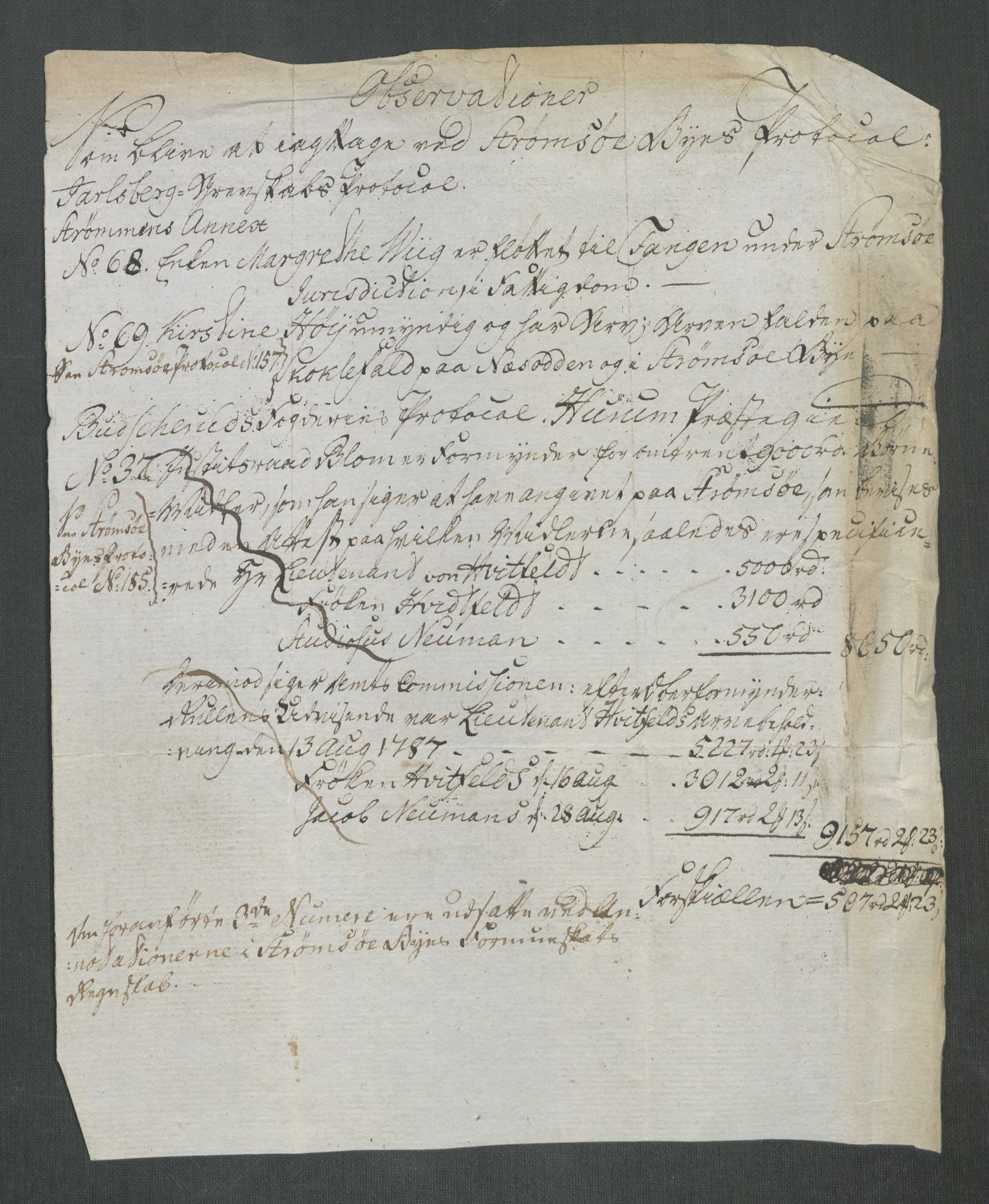 Rentekammeret inntil 1814, Reviderte regnskaper, Mindre regnskaper, AV/RA-EA-4068/Rf/Rfe/L0047: Strinda og Selbu fogderi. Strømsø, 1789, p. 270