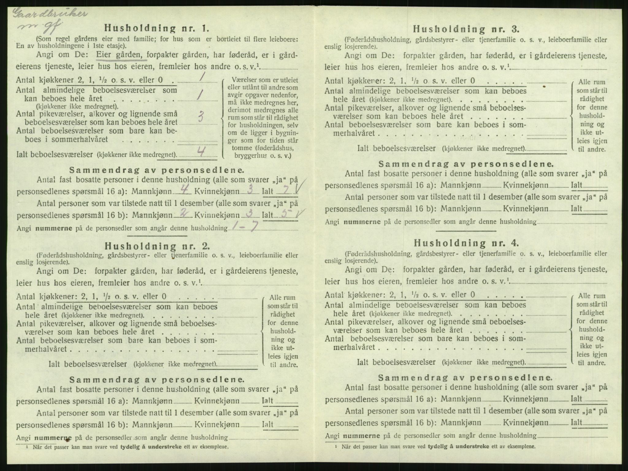 SAT, 1920 census for Velfjord, 1920, p. 520