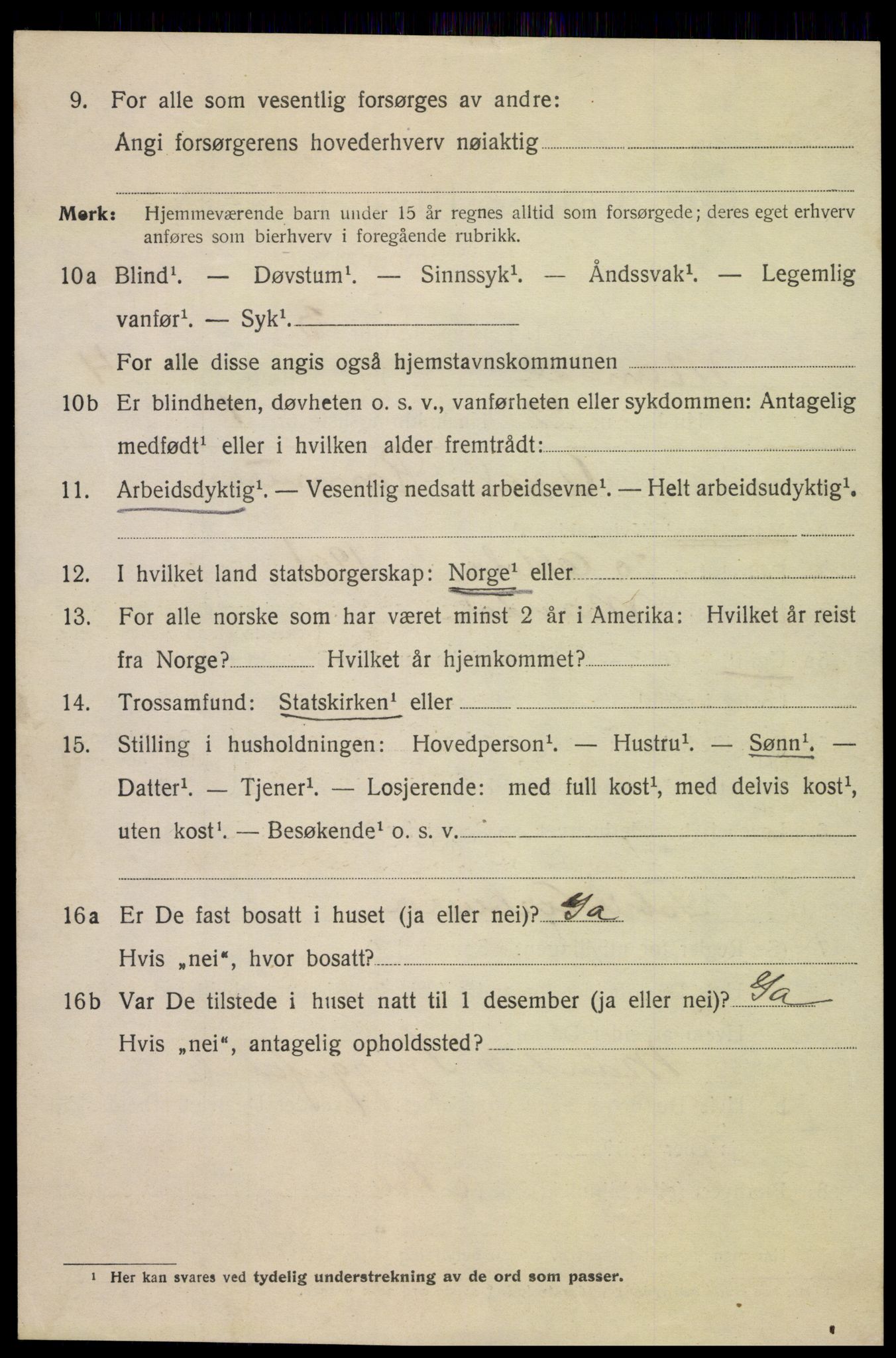 SAK, 1920 census for Mandal, 1920, p. 7246