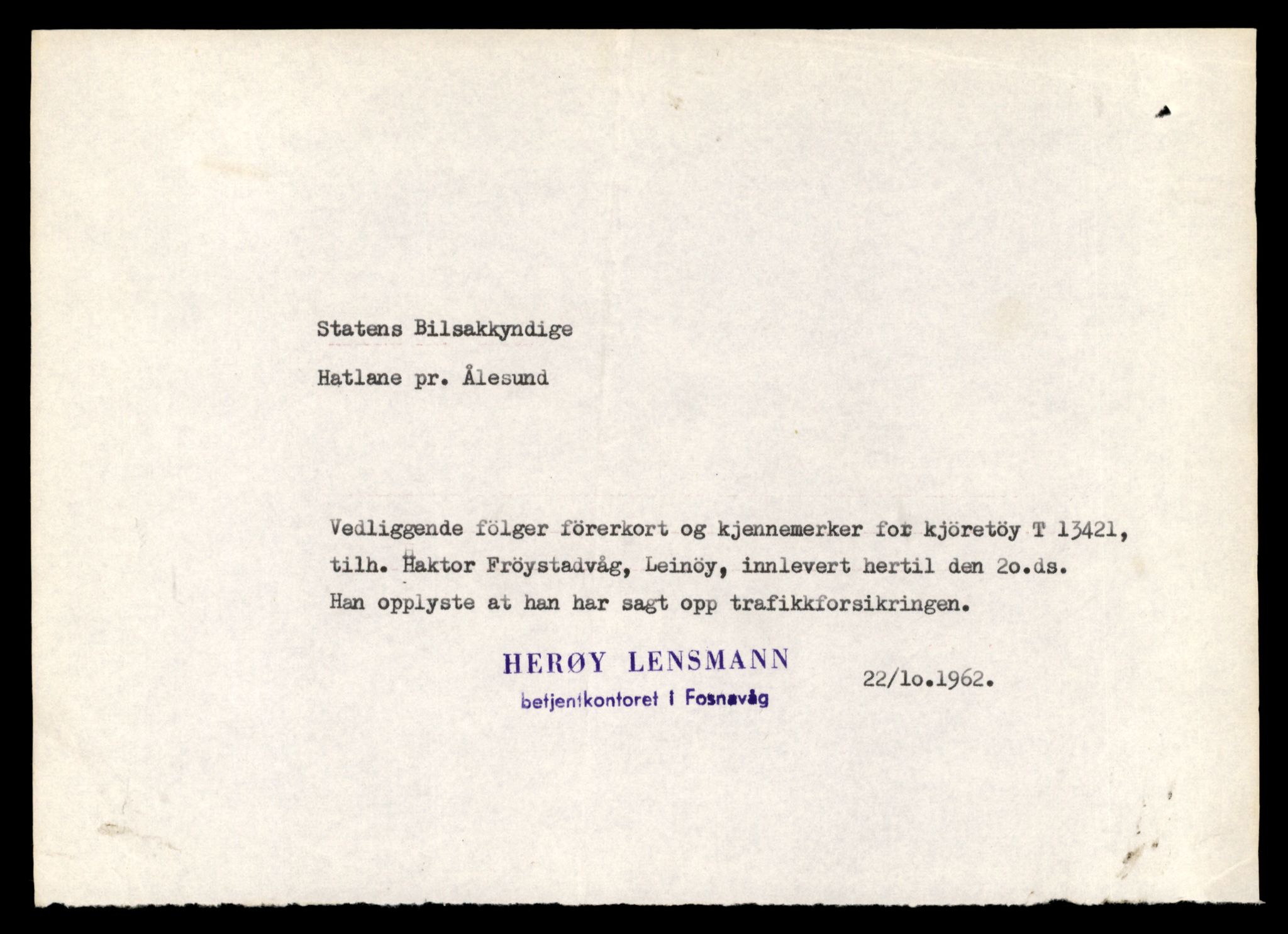 Møre og Romsdal vegkontor - Ålesund trafikkstasjon, SAT/A-4099/F/Fe/L0039: Registreringskort for kjøretøy T 13361 - T 13530, 1927-1998, p. 1035