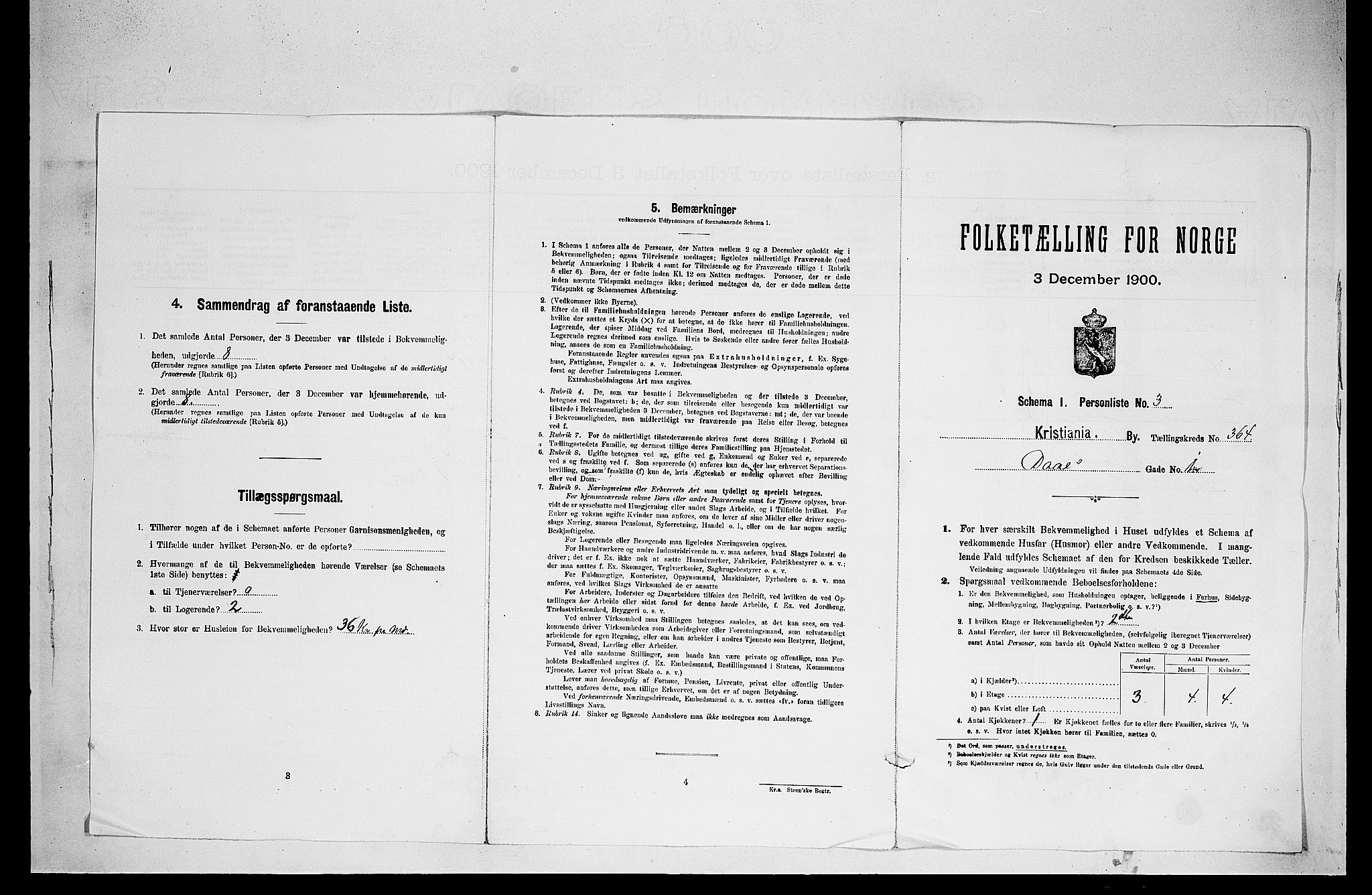 SAO, 1900 census for Kristiania, 1900, p. 14228