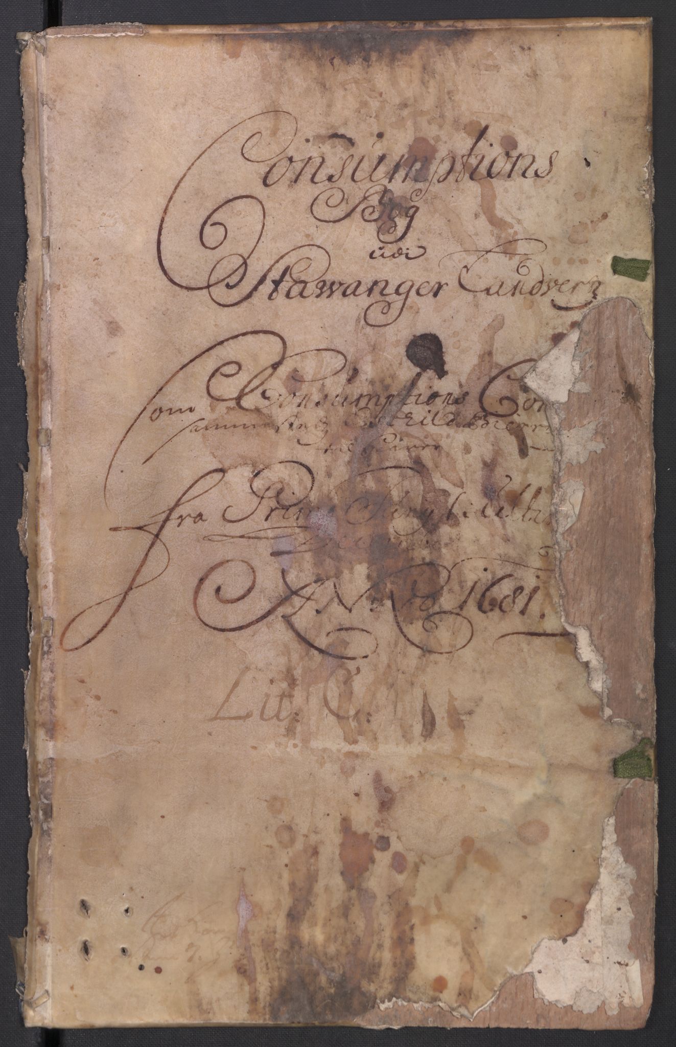 Rentekammeret inntil 1814, Reviderte regnskaper, Byregnskaper, RA/EA-4066/R/Ro/L0329: [O23] Konsumpsjonsregnskap, 1681-1682, p. 2