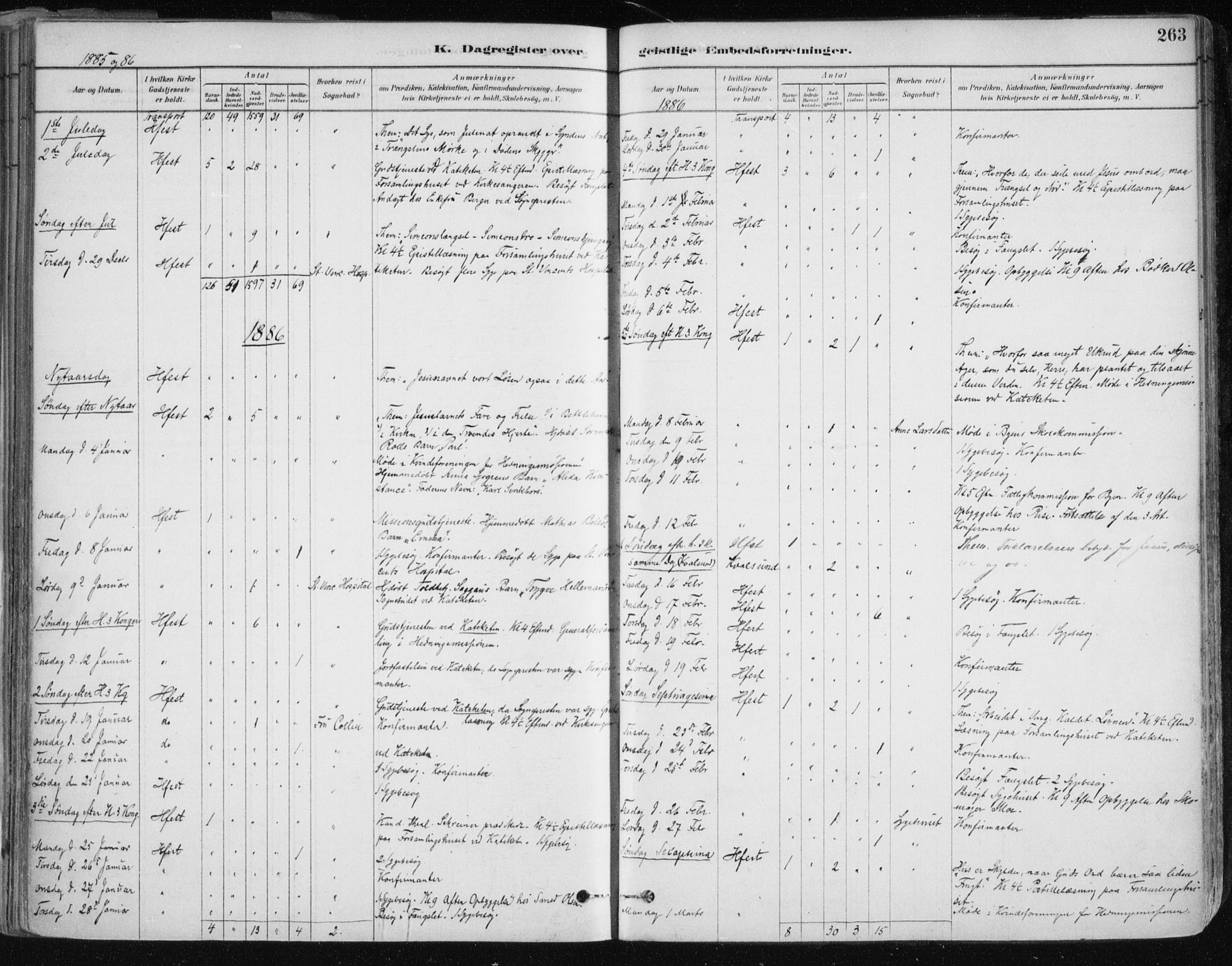 Hammerfest sokneprestkontor, SATØ/S-1347/H/Ha/L0008.kirke: Parish register (official) no. 8, 1878-1889, p. 263