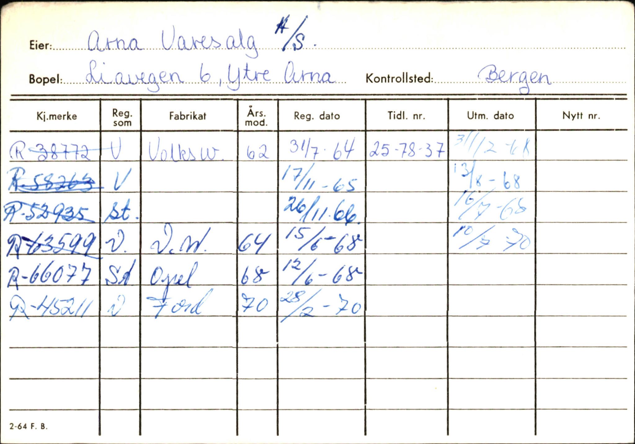 Statens vegvesen, Hordaland vegkontor, AV/SAB-A-5201/2/Ha/L0002: R-eierkort A, 1920-1971, p. 741