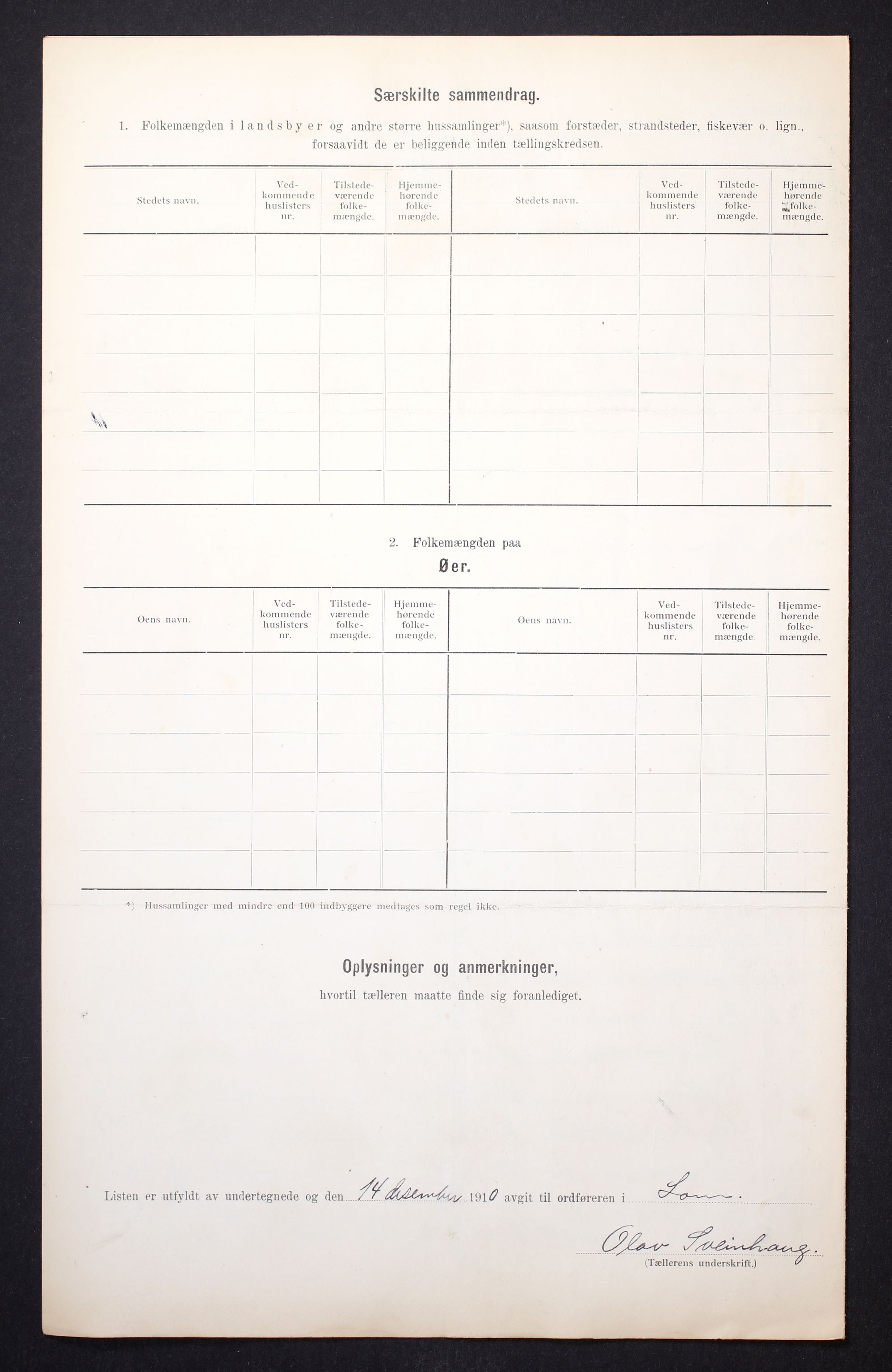 RA, 1910 census for Lom, 1910, p. 6