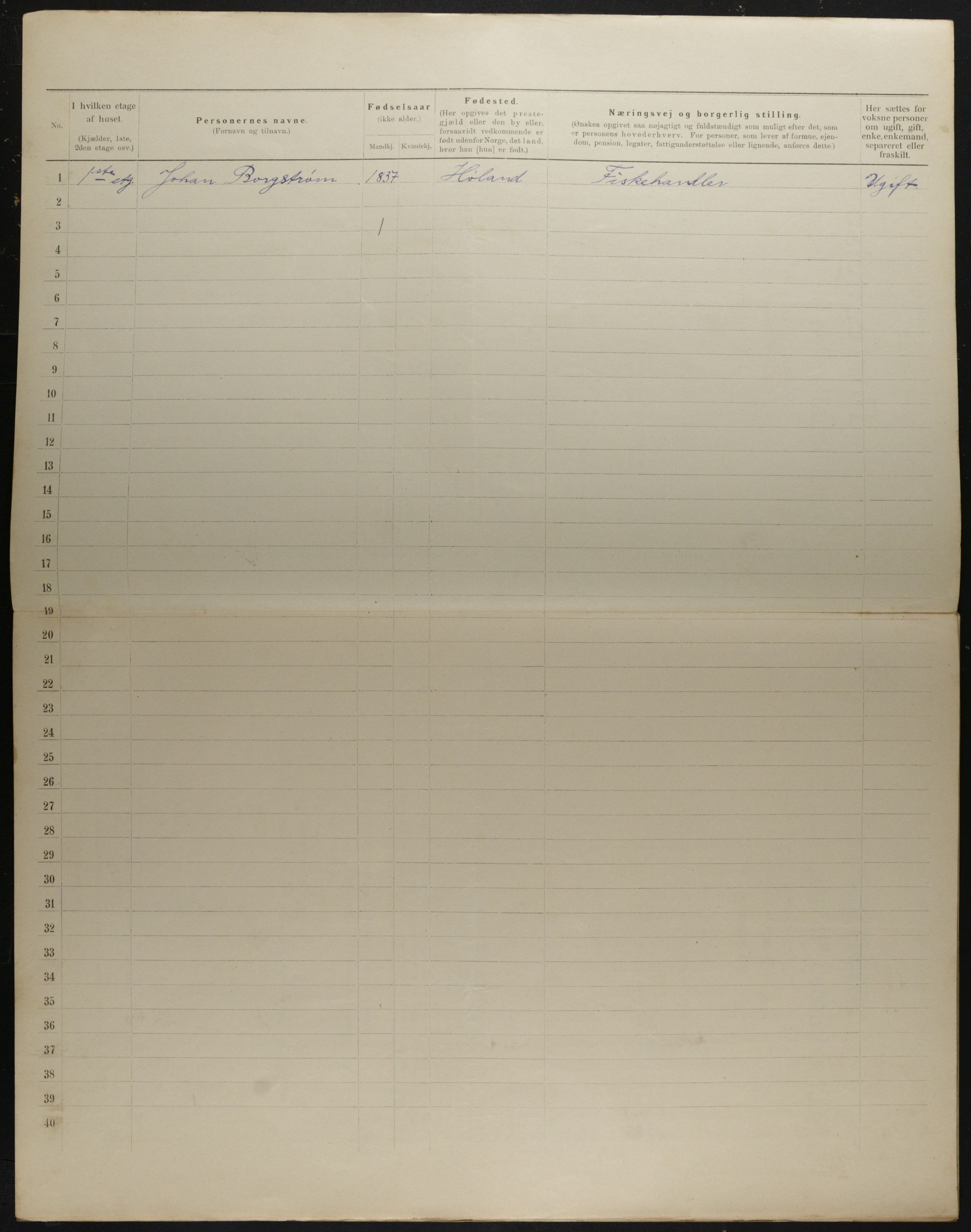 OBA, Municipal Census 1901 for Kristiania, 1901, p. 3592