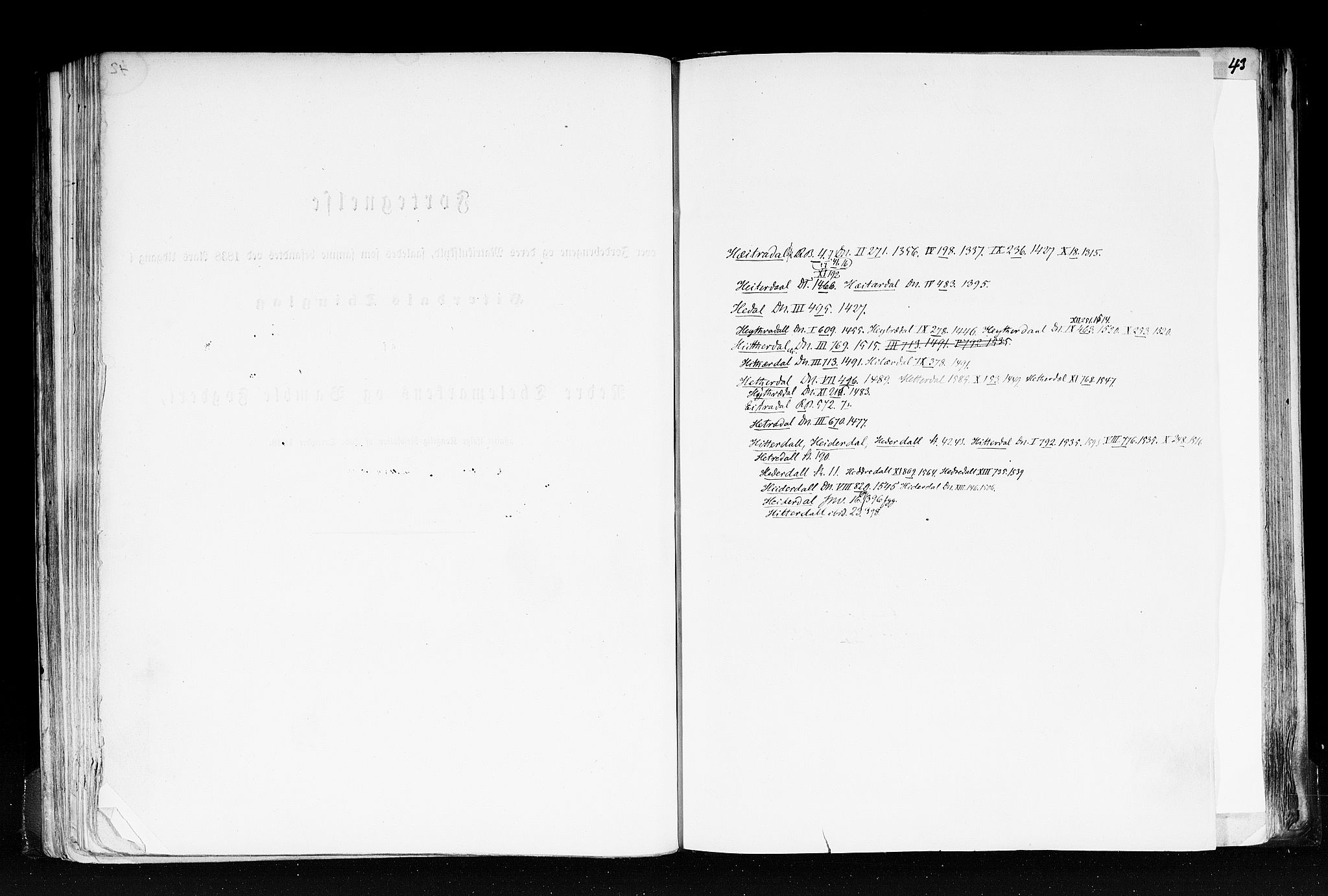 Rygh, RA/PA-0034/F/Fb/L0007: Matrikkelen for 1838 - Bratsberg amt (Telemark fylke), 1838, p. 43a