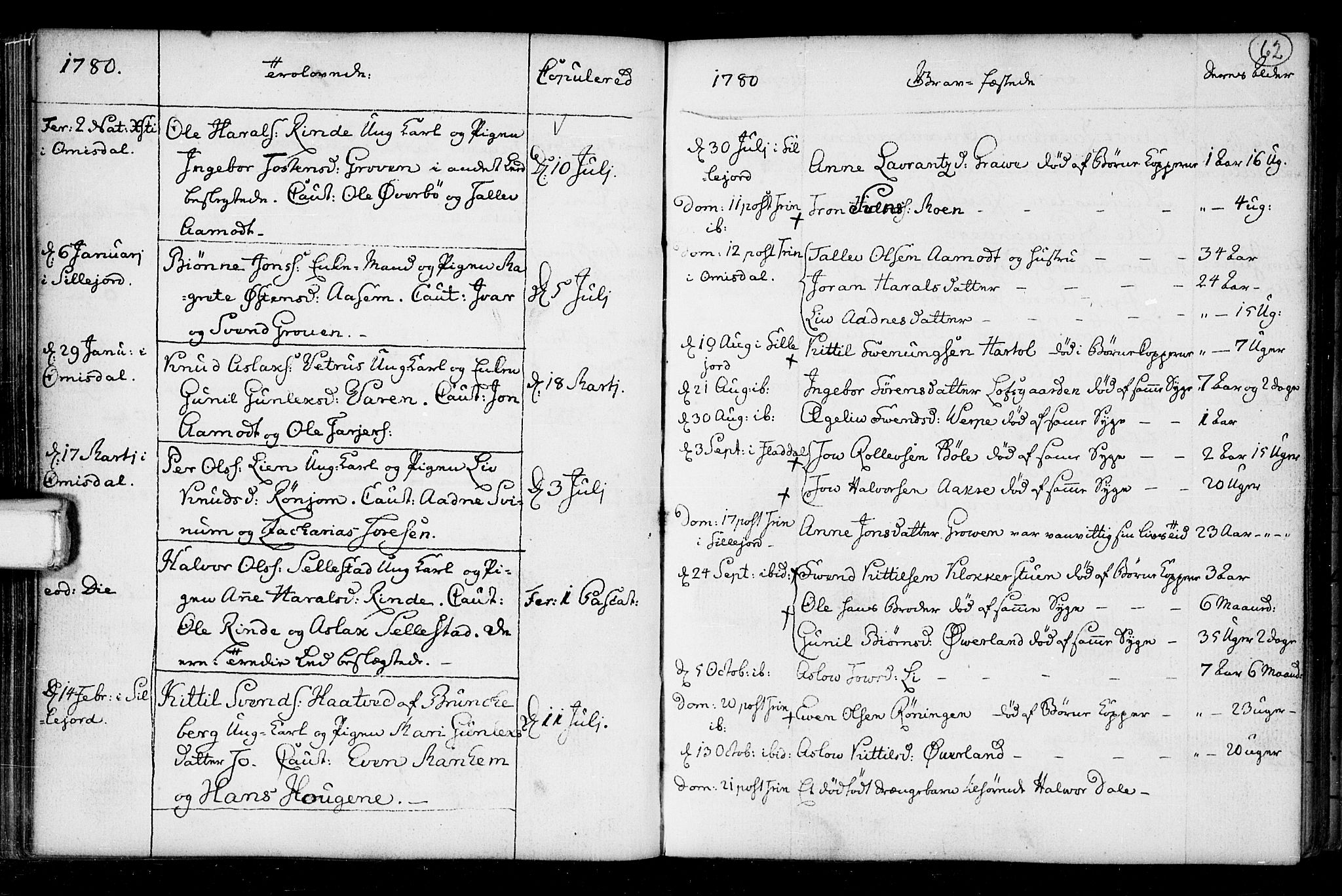 Seljord kirkebøker, SAKO/A-20/F/Fa/L0008: Parish register (official) no. I 8, 1755-1814, p. 62