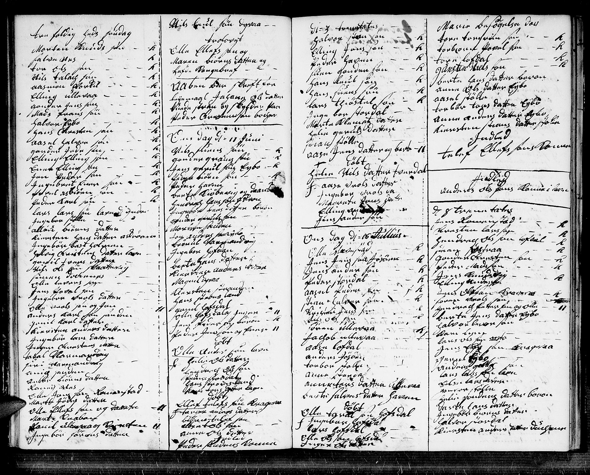 Dypvåg sokneprestkontor, SAK/1111-0007/F/Fb/Fba/L0006: Parish register (copy) no. B 6, 1746-1762, p. 22