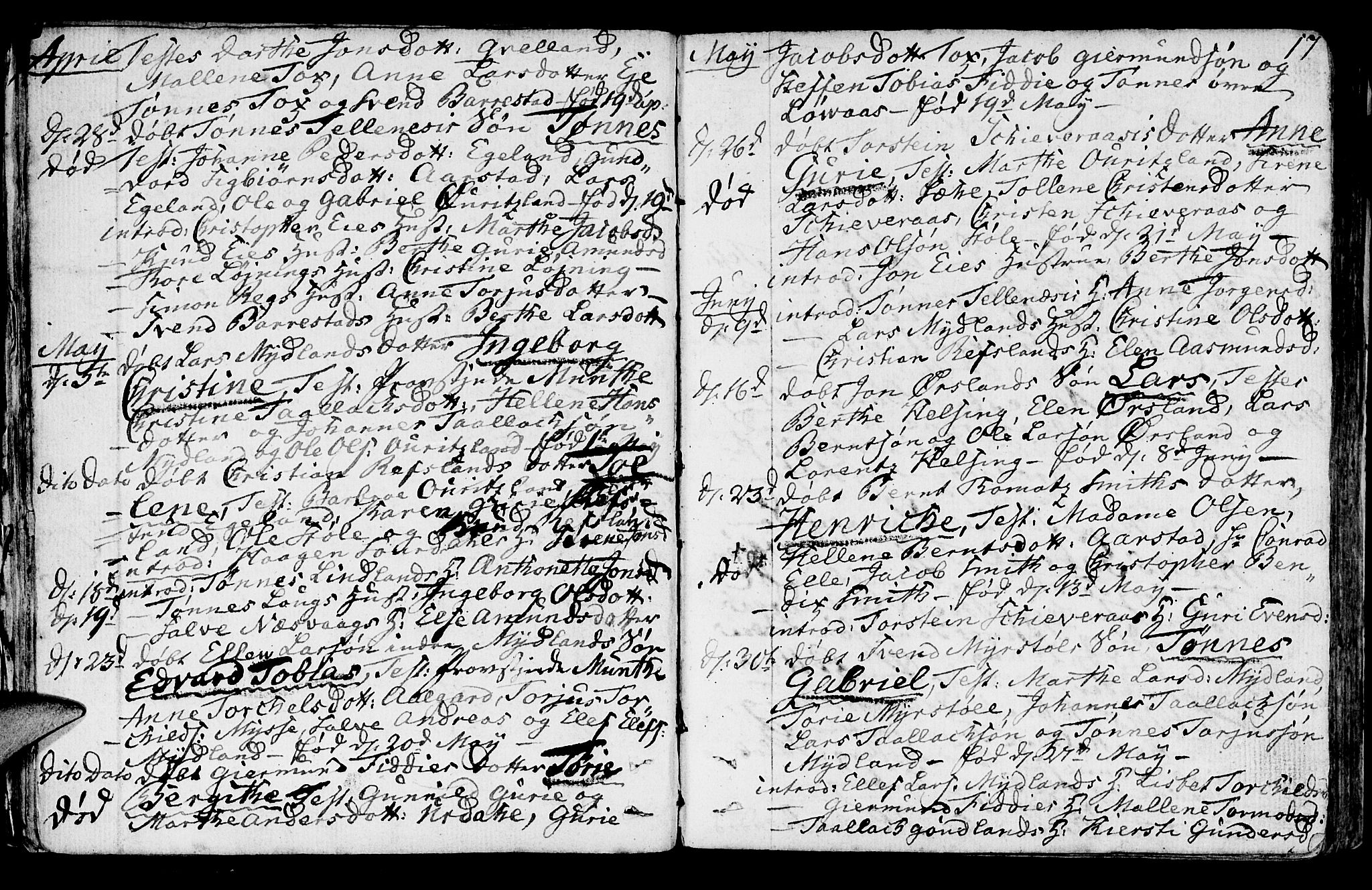 Sokndal sokneprestkontor, AV/SAST-A-101808: Parish register (official) no. A 5, 1806-1826, p. 17