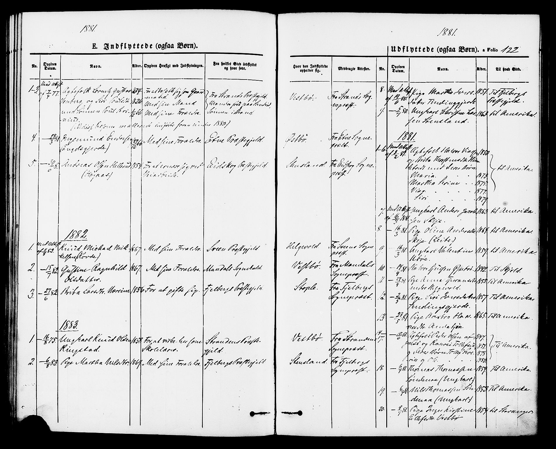 Vikedal sokneprestkontor, AV/SAST-A-101840/01/IV: Parish register (official) no. A 8, 1868-1885, p. 122