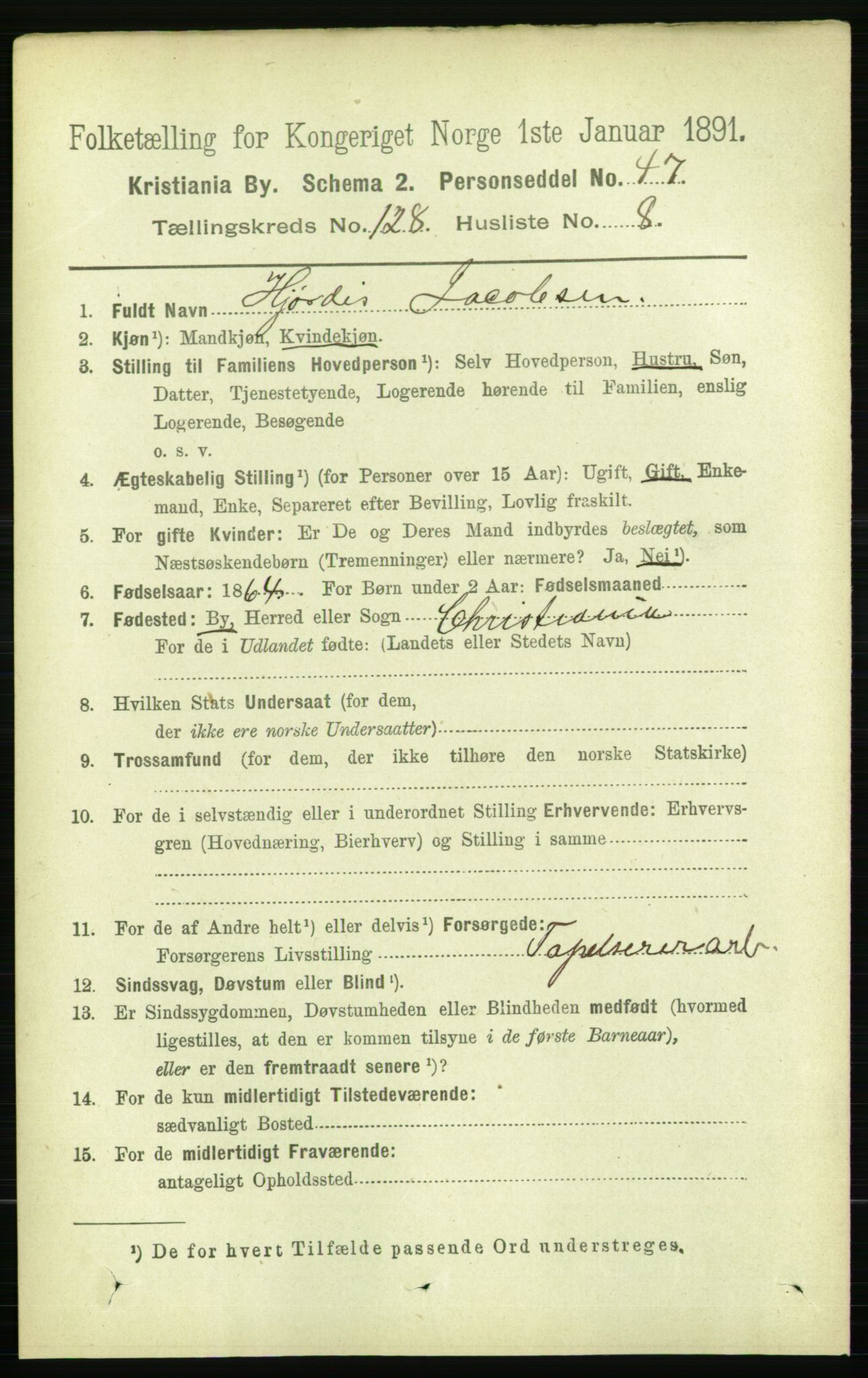 RA, 1891 census for 0301 Kristiania, 1891, p. 68825