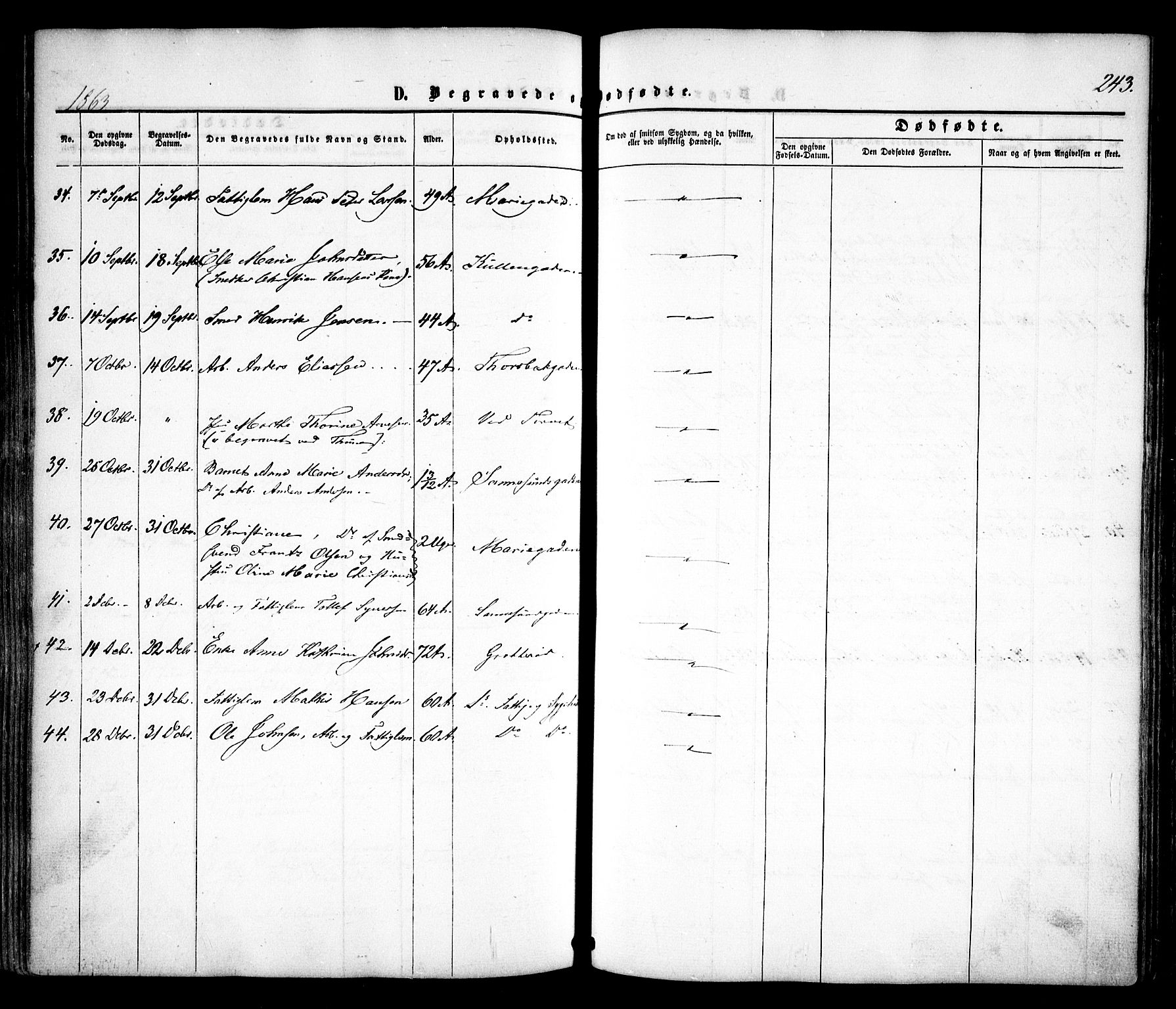 Sarpsborg prestekontor Kirkebøker, AV/SAO-A-2006/F/Fa/L0001: Parish register (official) no. 1, 1859-1868, p. 243