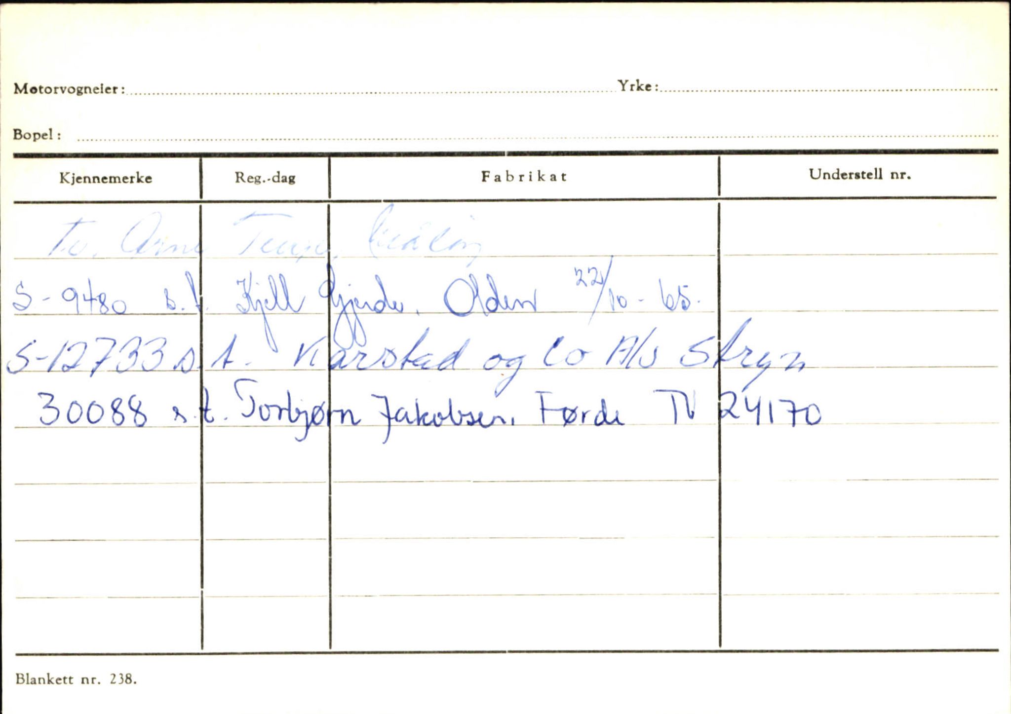 Statens vegvesen, Sogn og Fjordane vegkontor, AV/SAB-A-5301/4/F/L0131: Eigarregister Høyanger P-Å. Stryn S-Å, 1945-1975, p. 2426