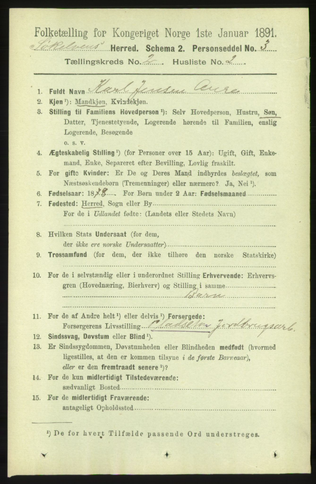 RA, 1891 census for 1528 Sykkylven, 1891, p. 847