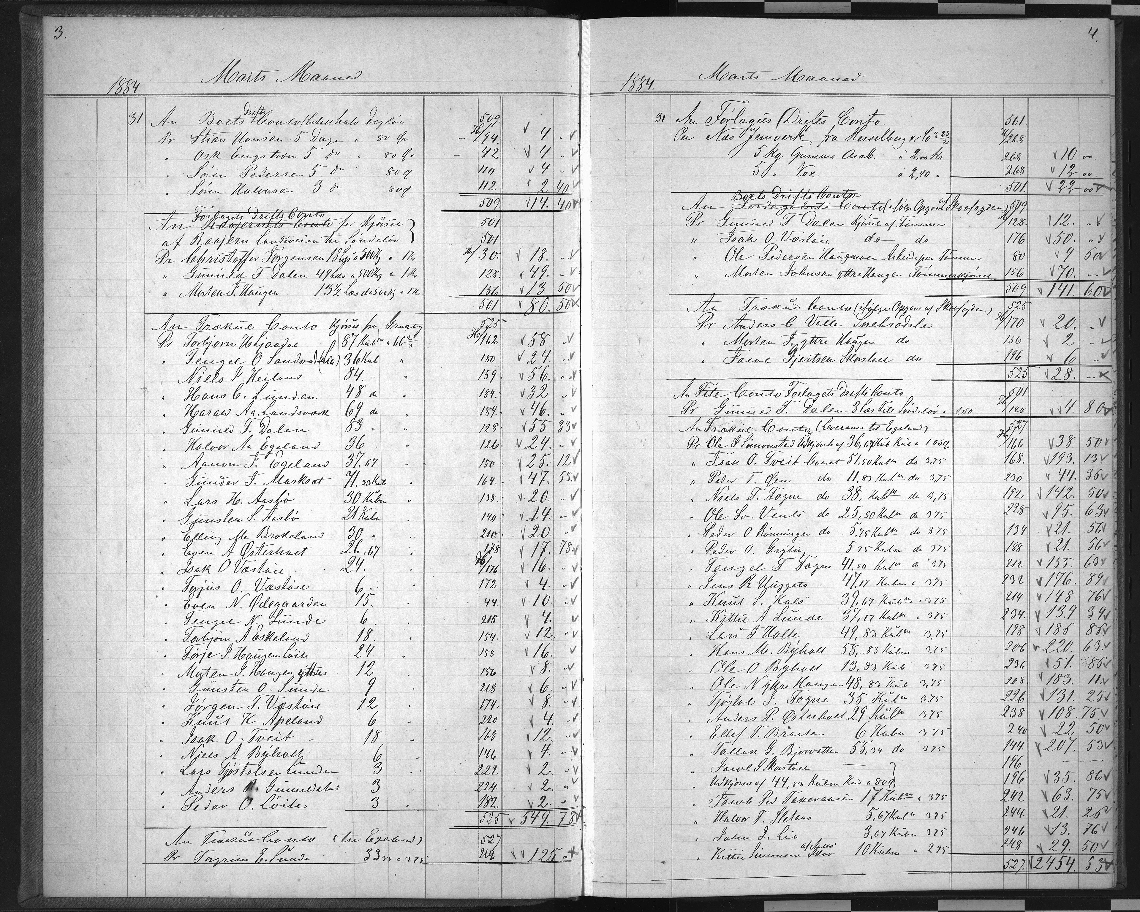 Egelands Verk, NESJ/NJM-002/04/L0012: Memorial, 1884
