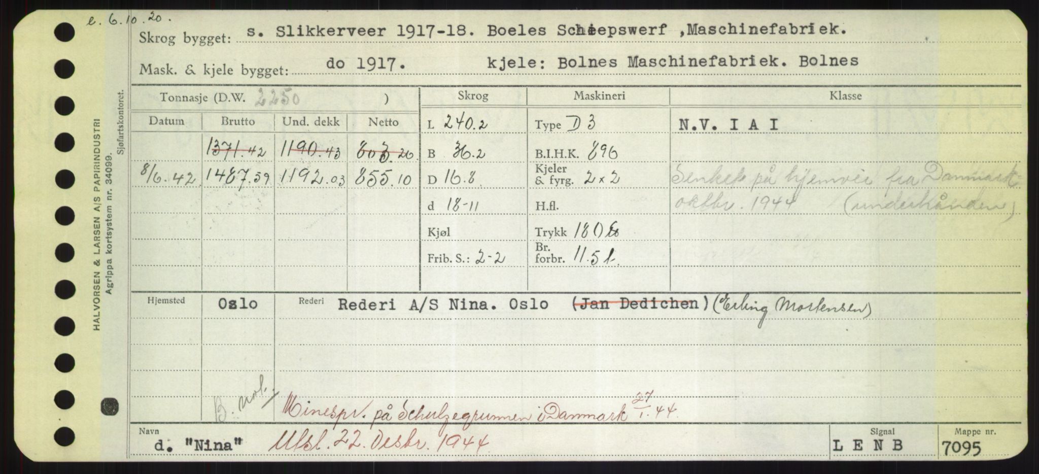 Sjøfartsdirektoratet med forløpere, Skipsmålingen, AV/RA-S-1627/H/Hd/L0026: Fartøy, N-Norhol, p. 217