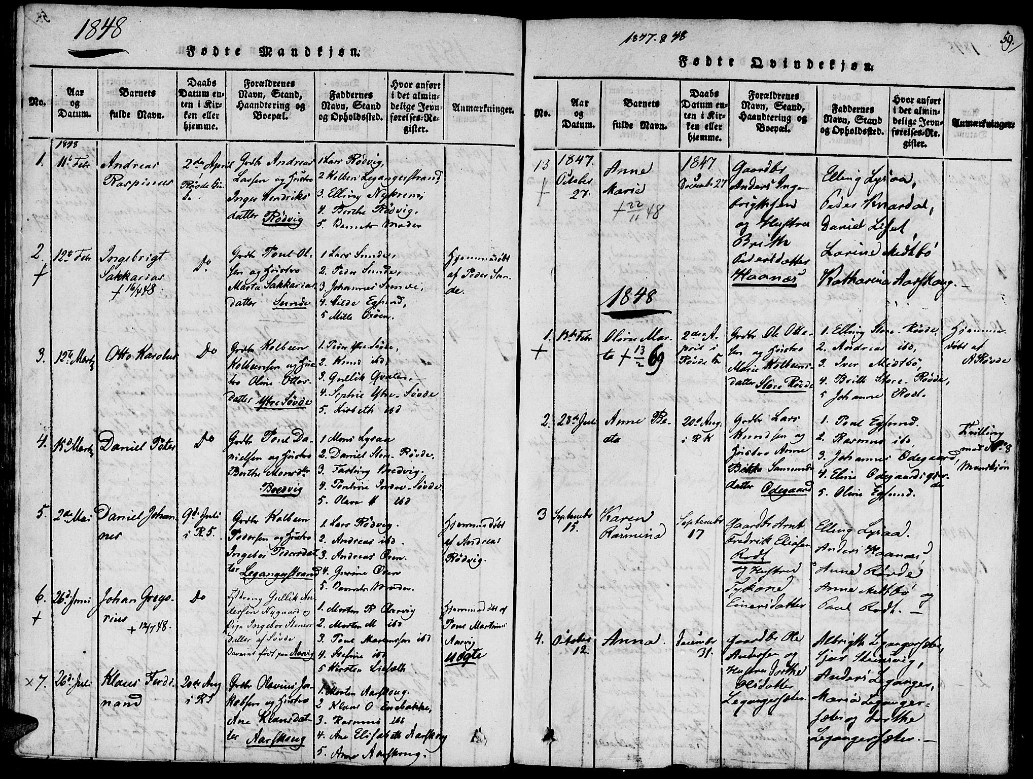 Ministerialprotokoller, klokkerbøker og fødselsregistre - Møre og Romsdal, SAT/A-1454/504/L0054: Parish register (official) no. 504A01, 1816-1861, p. 59