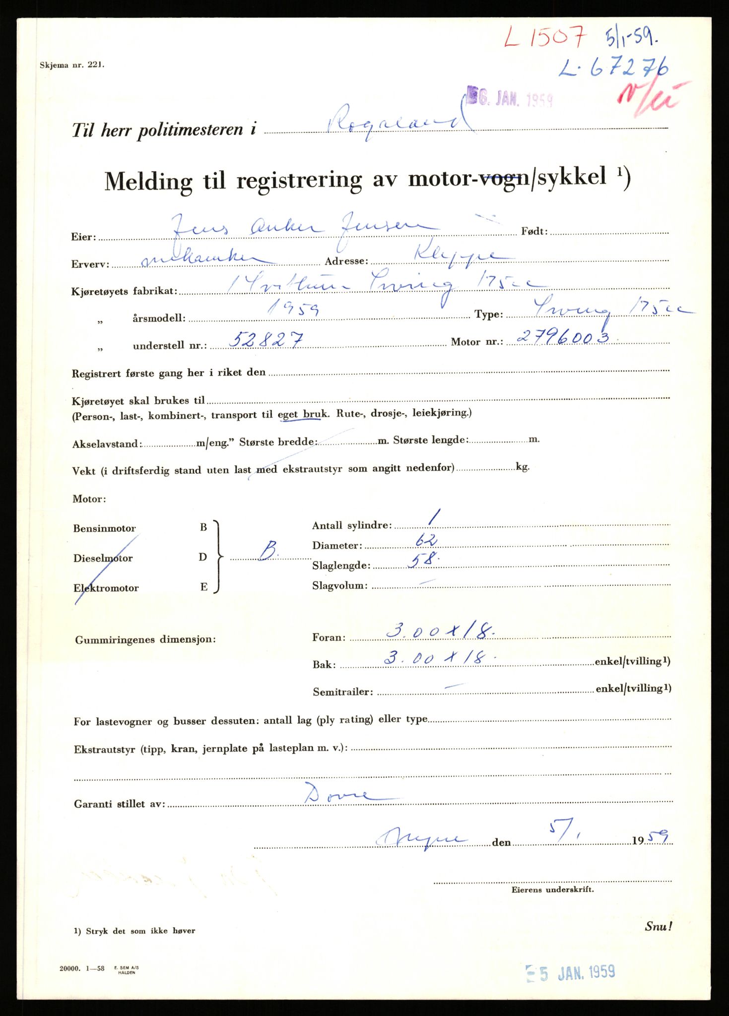 Stavanger trafikkstasjon, AV/SAST-A-101942/0/F/L0005: L-1350 - L-1699, 1930-1971, p. 1075