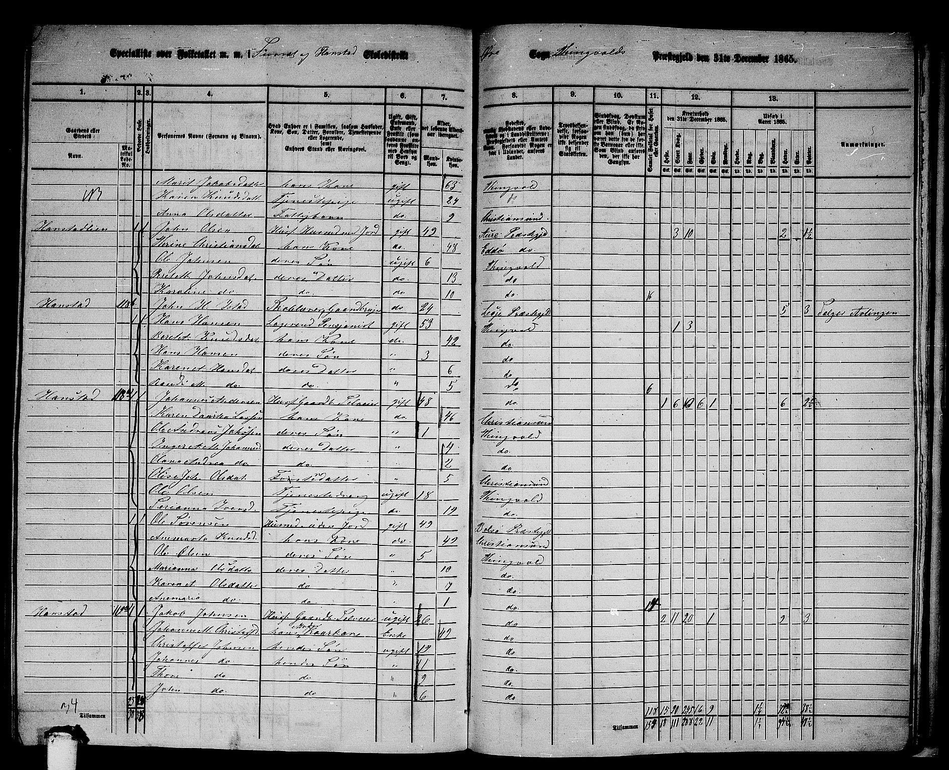 RA, 1865 census for Tingvoll, 1865, p. 229