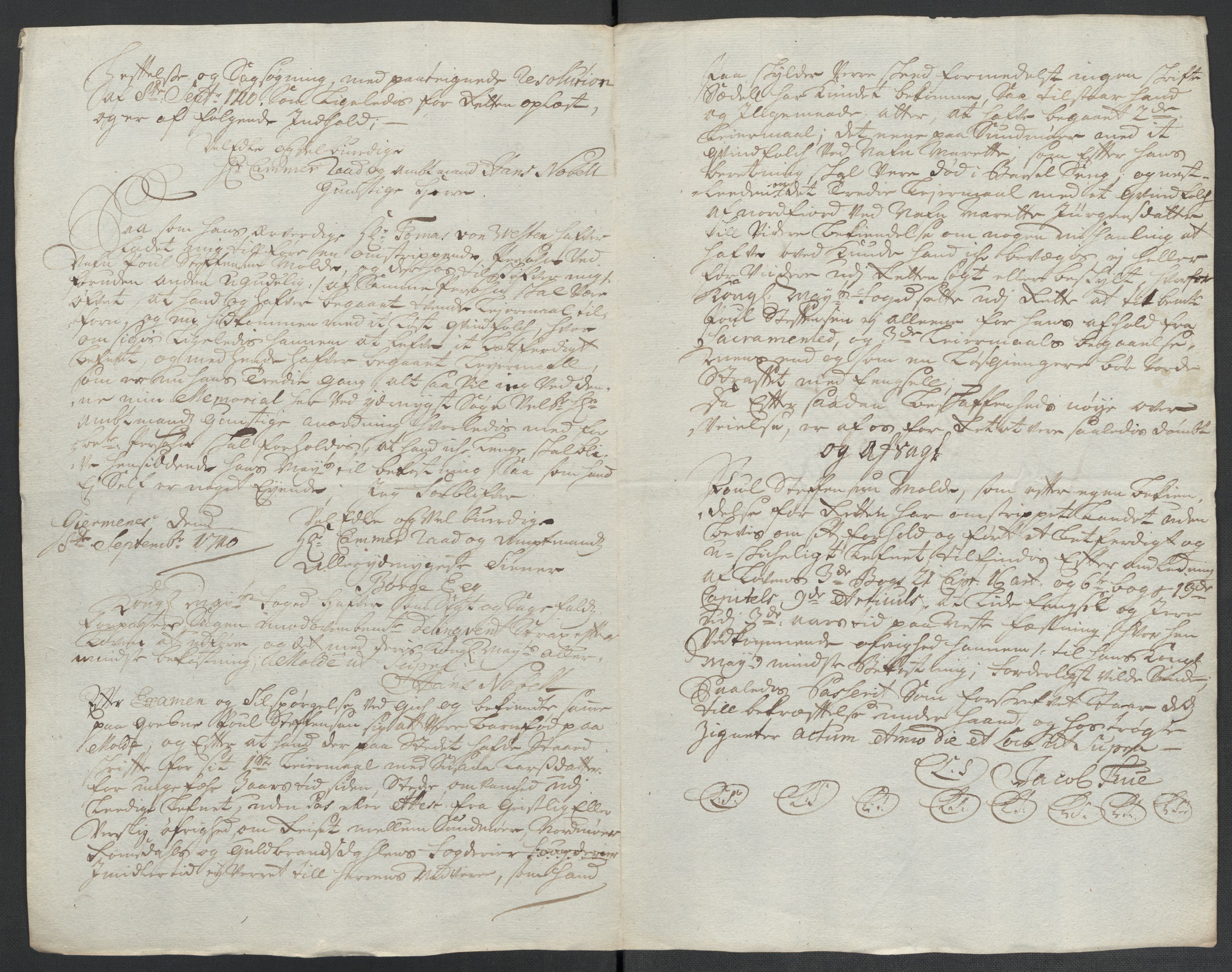 Rentekammeret inntil 1814, Reviderte regnskaper, Fogderegnskap, AV/RA-EA-4092/R55/L3659: Fogderegnskap Romsdal, 1709-1710, p. 462